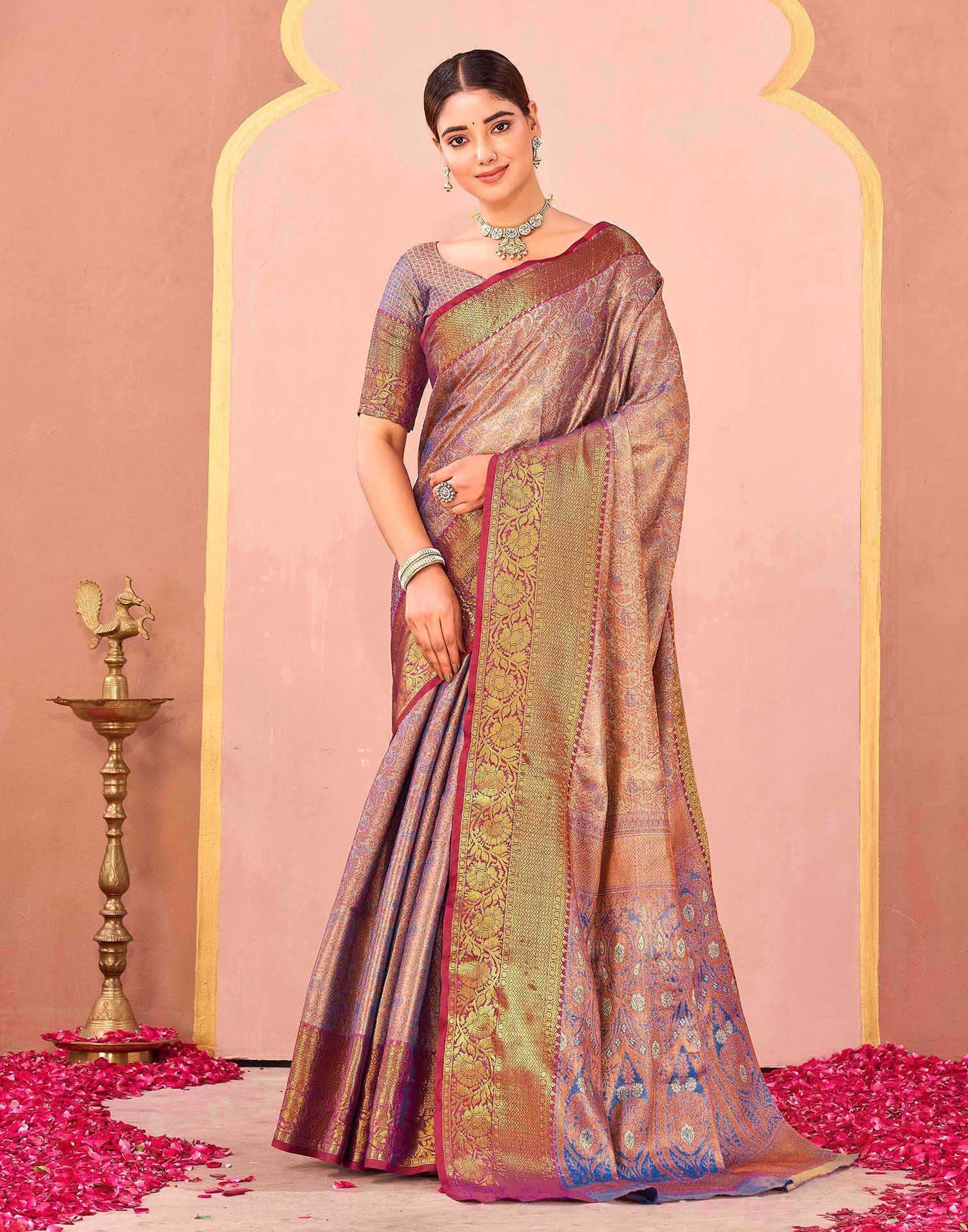 Blue Silk Woven Kanjivaram Saree