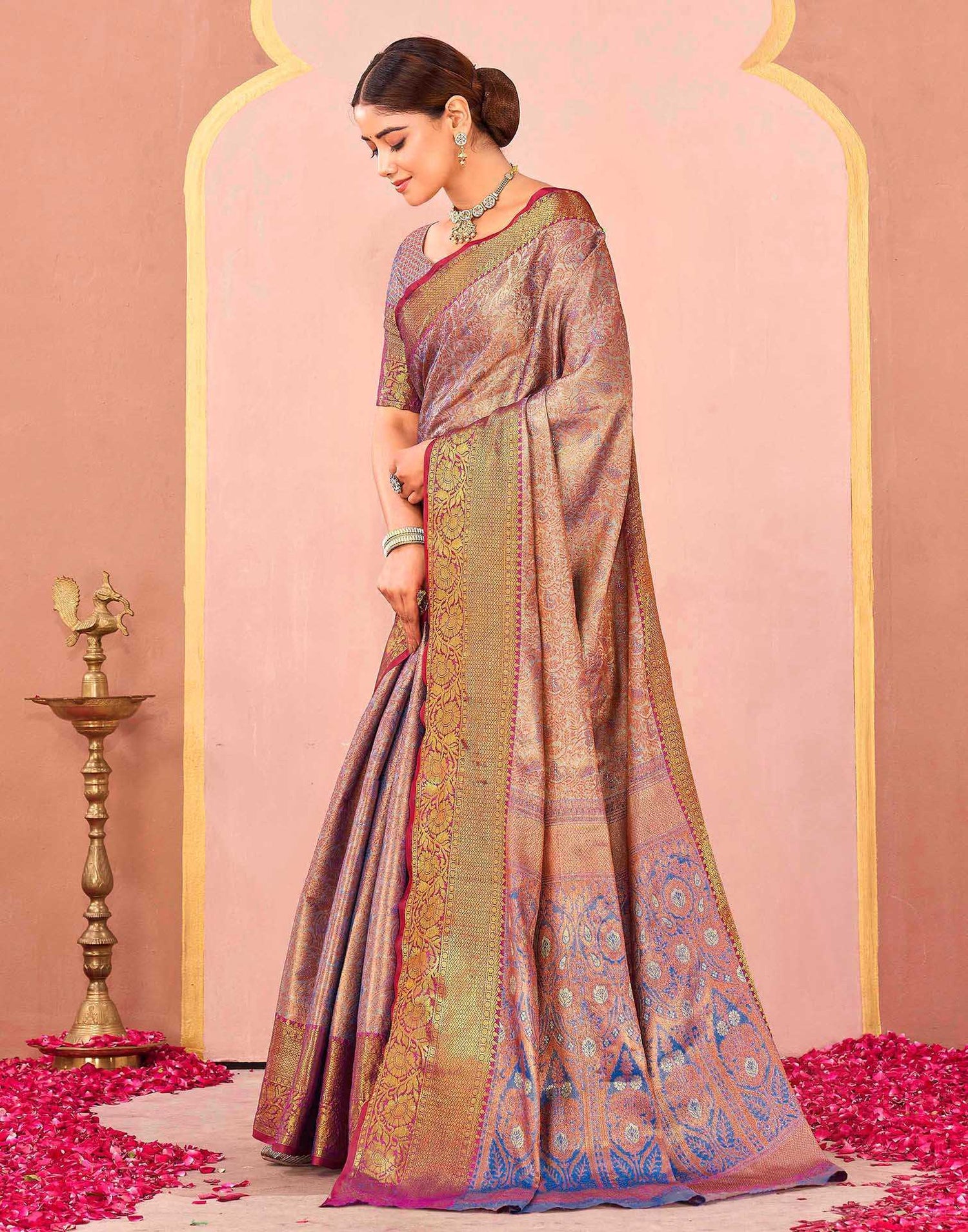 Blue Silk Woven Kanjivaram Saree