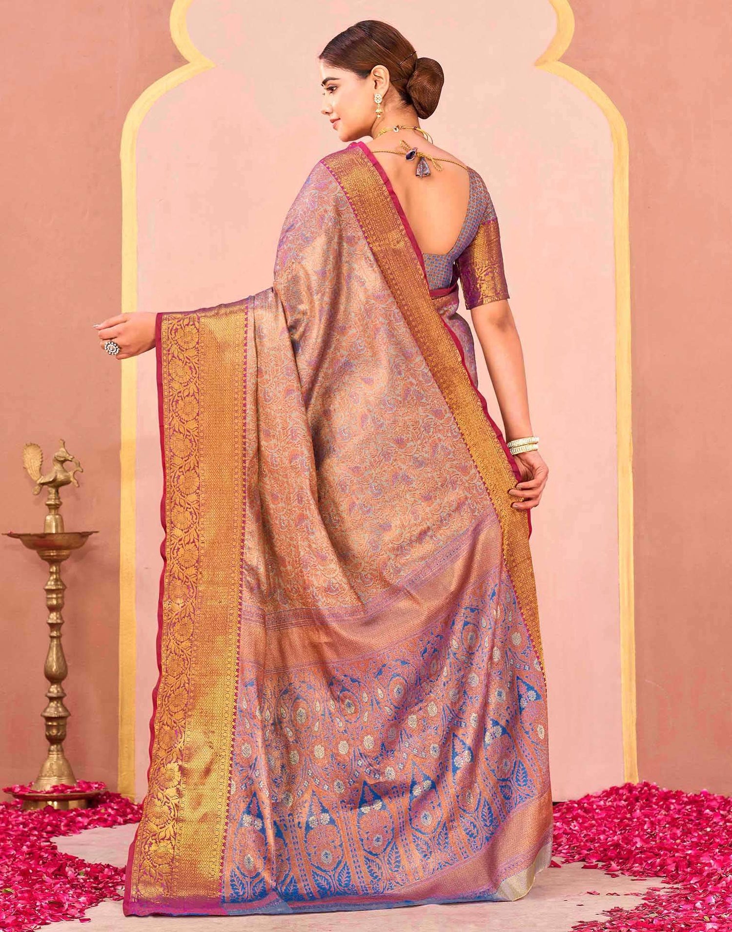 Blue Silk Woven Kanjivaram Saree
