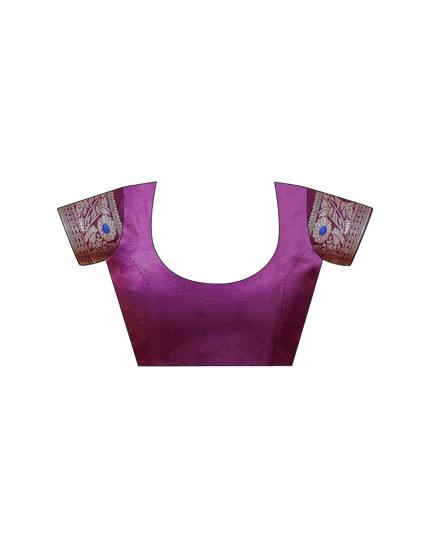 Dark Purple Silk Woven Saree