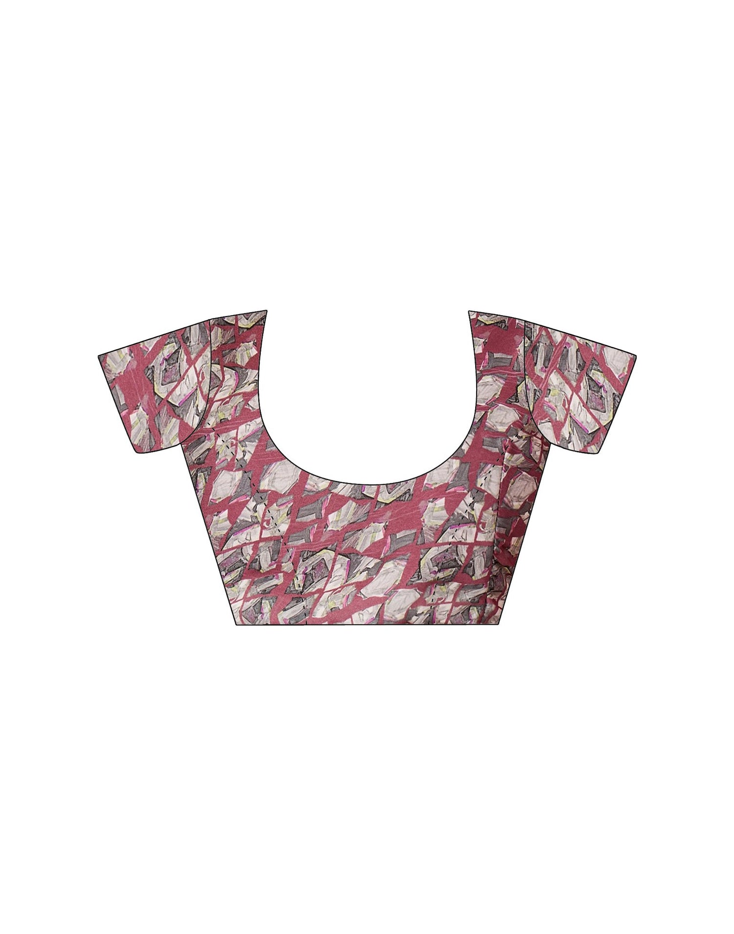 Mauve Satin Printed Saree