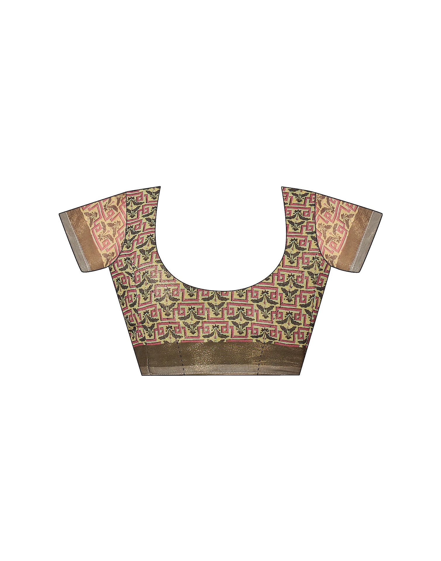 Olive Green Georgette Printed Saree