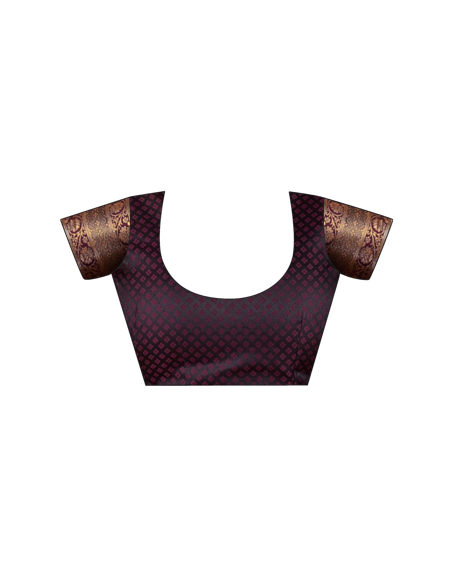 Wine Silk Woven Banarasi Saree