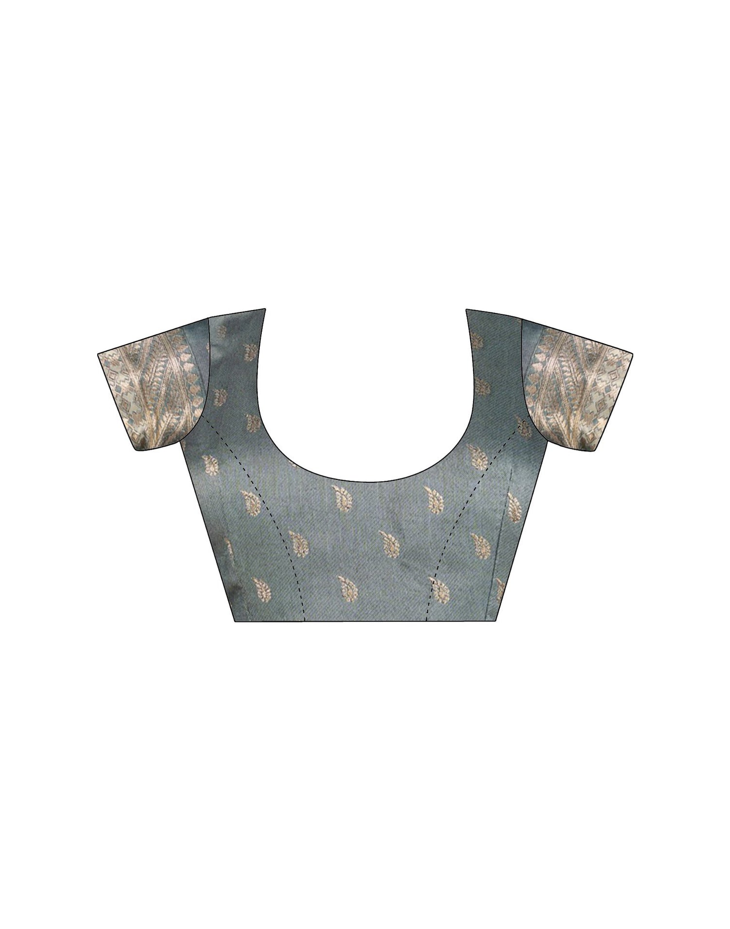 Sky Blue Silk Woven Banarasi Saree