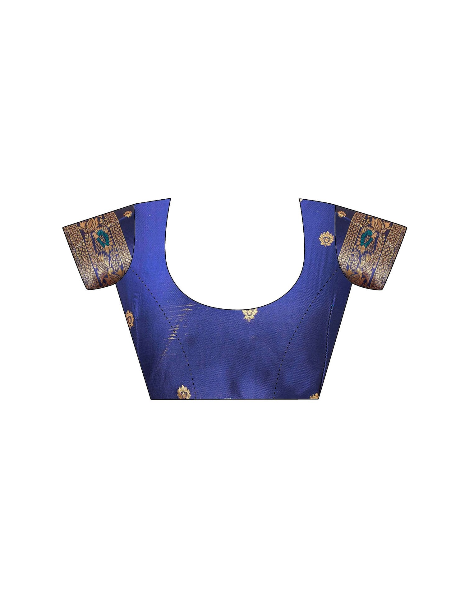 Teal Green Silk Woven Banarasi Saree
