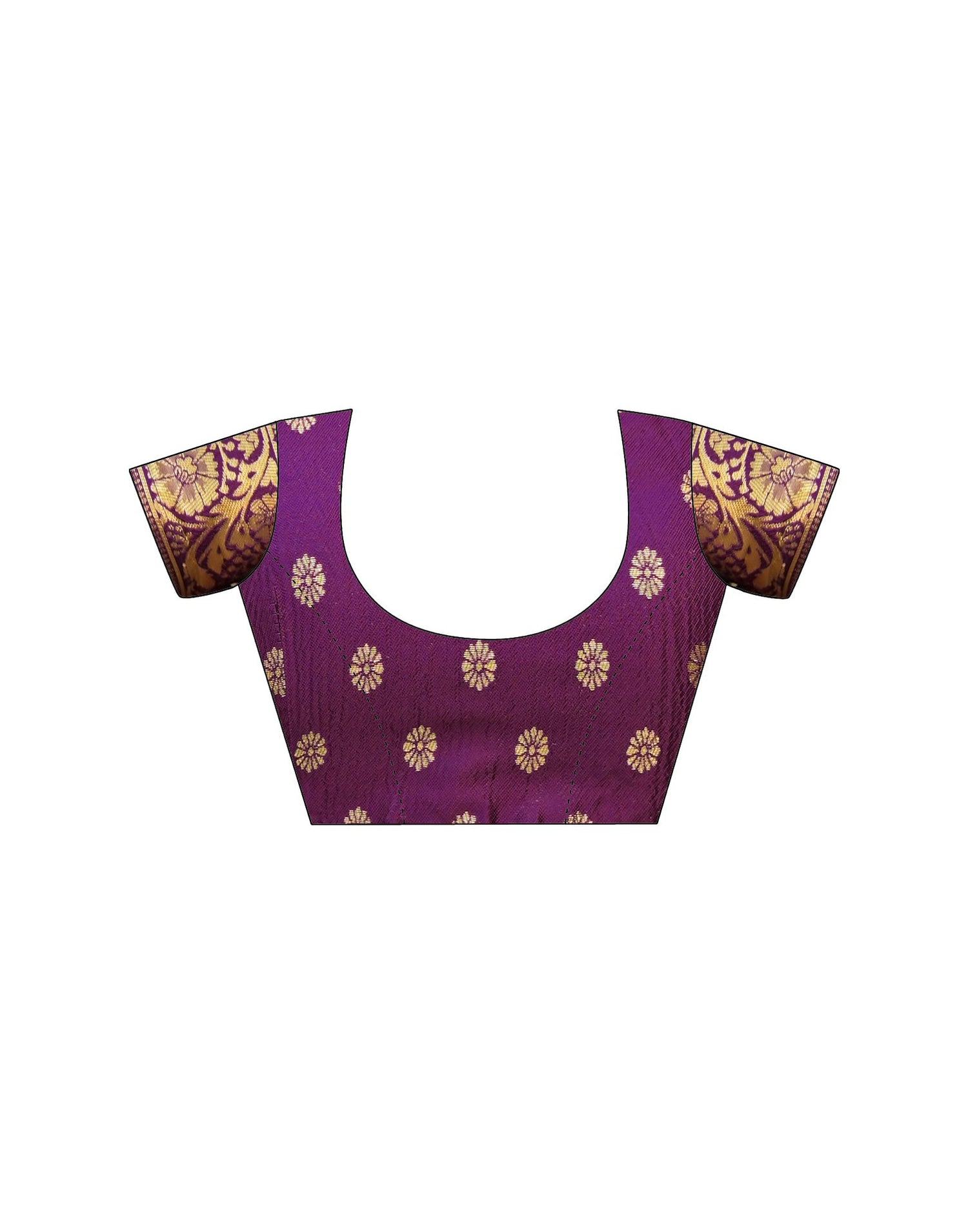 Dark Purple Silk Woven Banarasi Saree