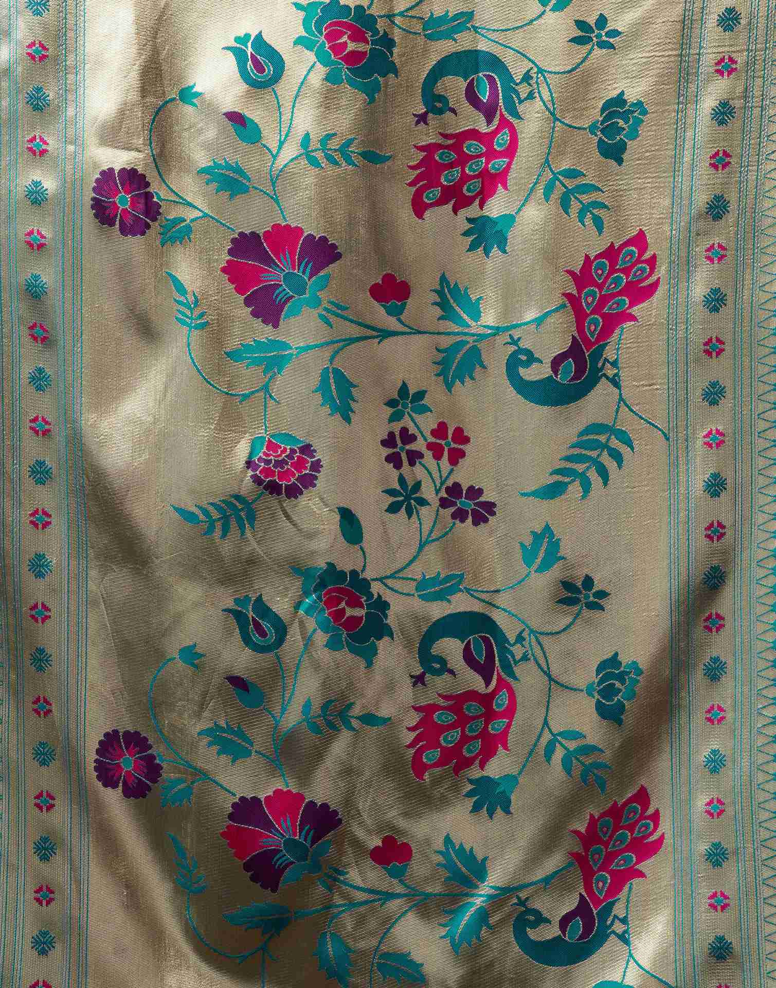 Dark Purple Silk Paithani Chaturthi Saree