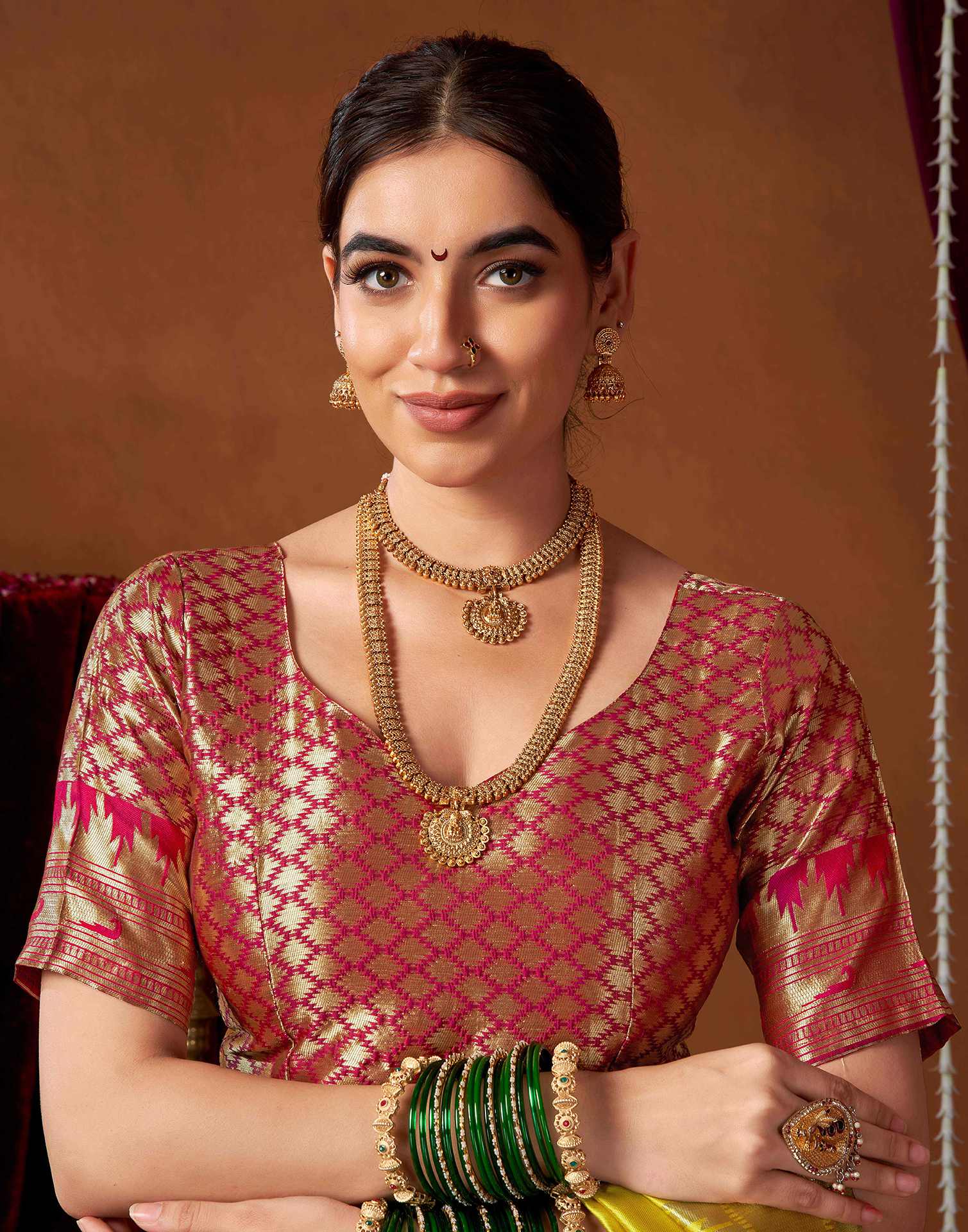 Lime Yellow Silk Paithani Chaturthi Saree