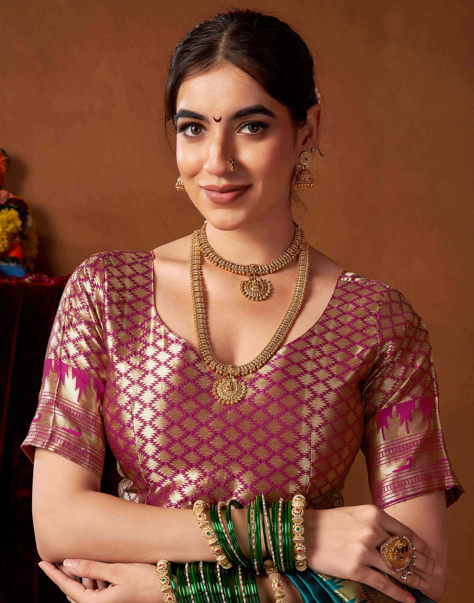 Rama Blue Silk Paithani Chaturthi Saree