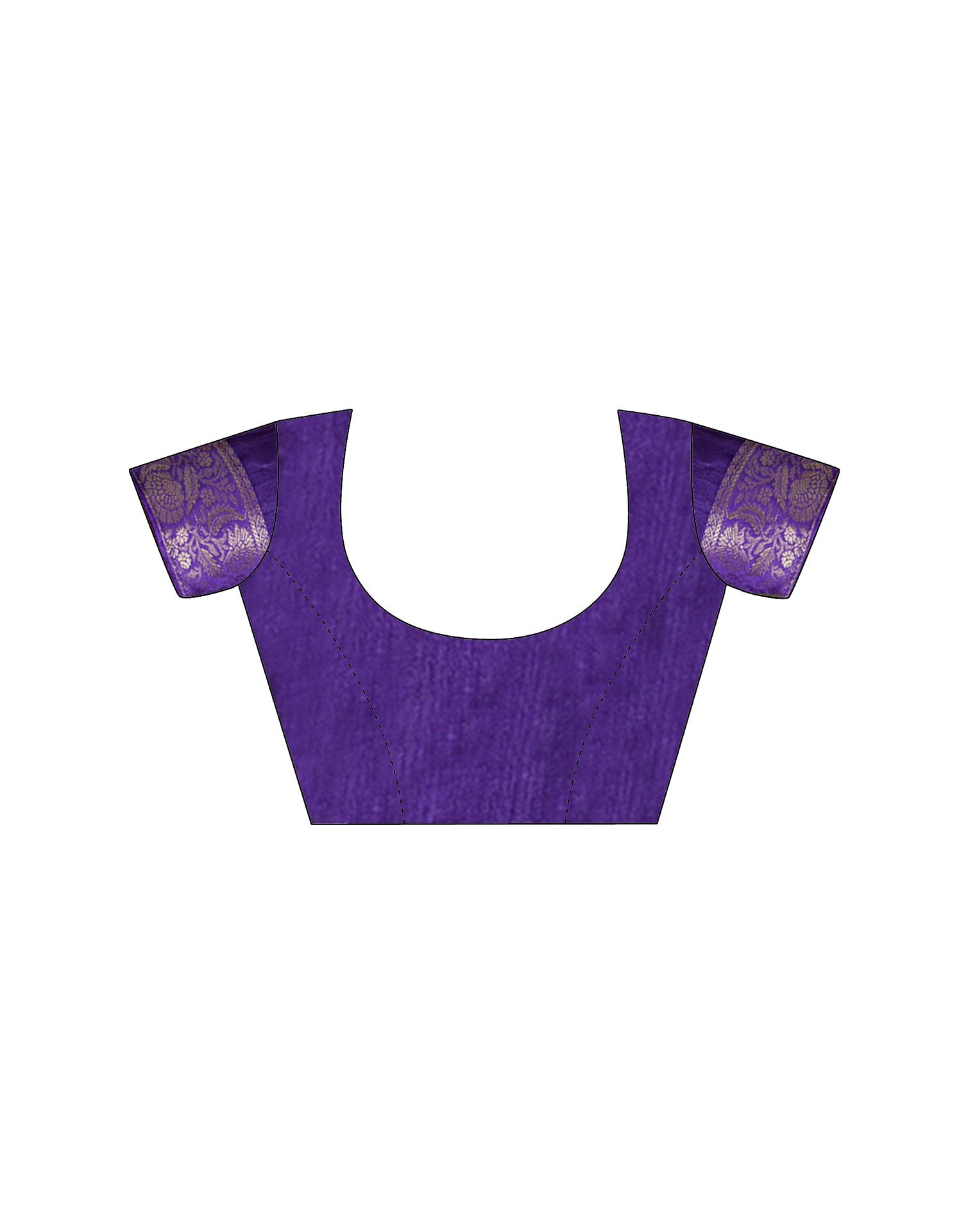Violet Georgette Floral Printed Saree