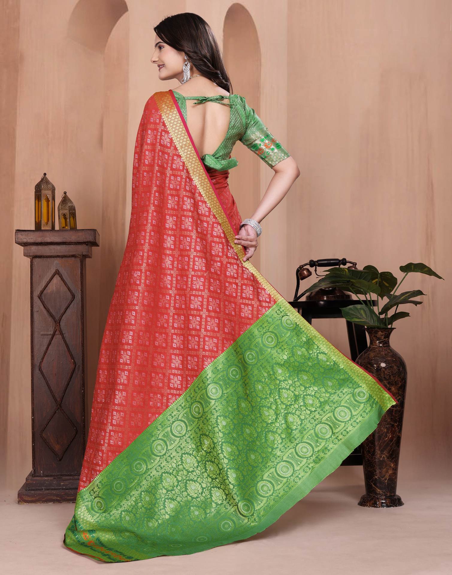 Red Silk Woven Patola Saree