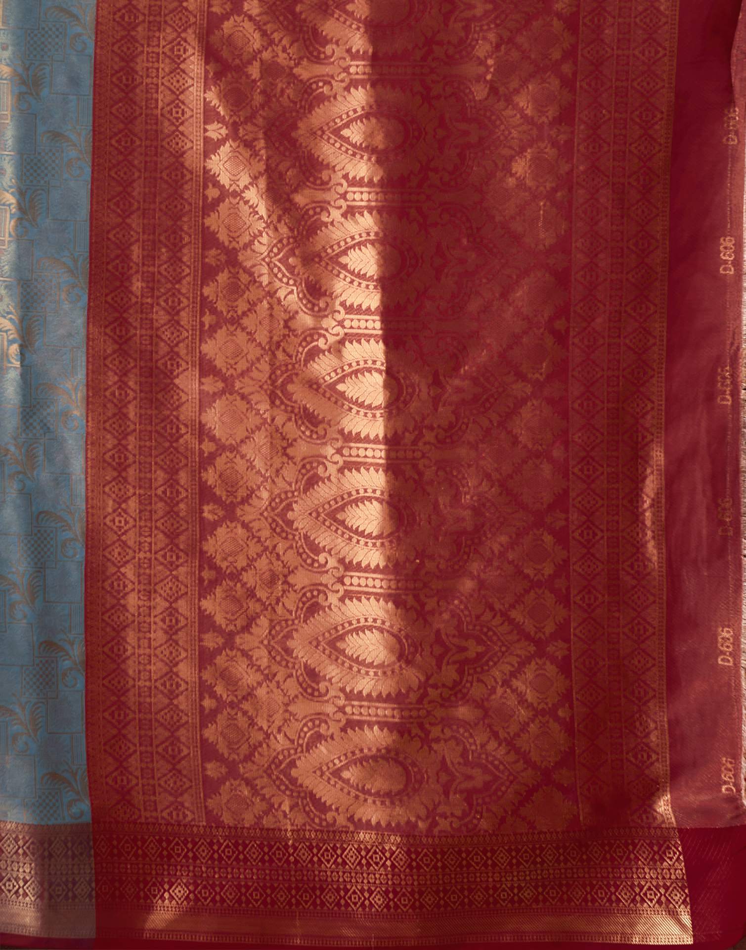 Sky Blue Silk Woven Saree