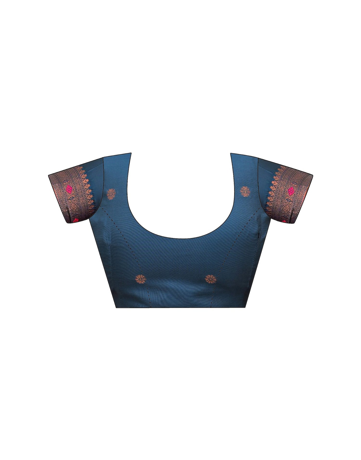 Dark Pink Silk Woven Saree