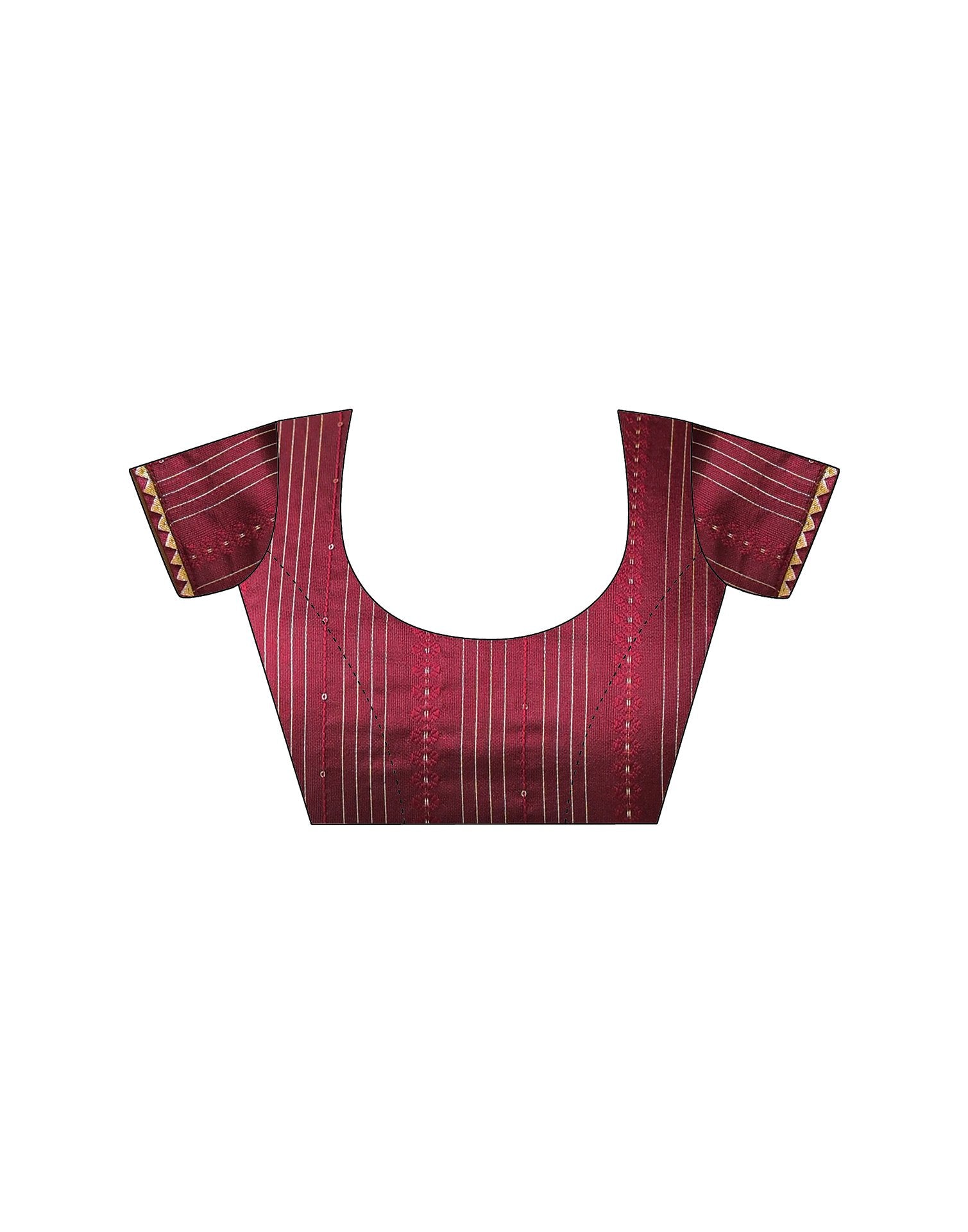 Maroon Georgette Printed Bandhani Saree