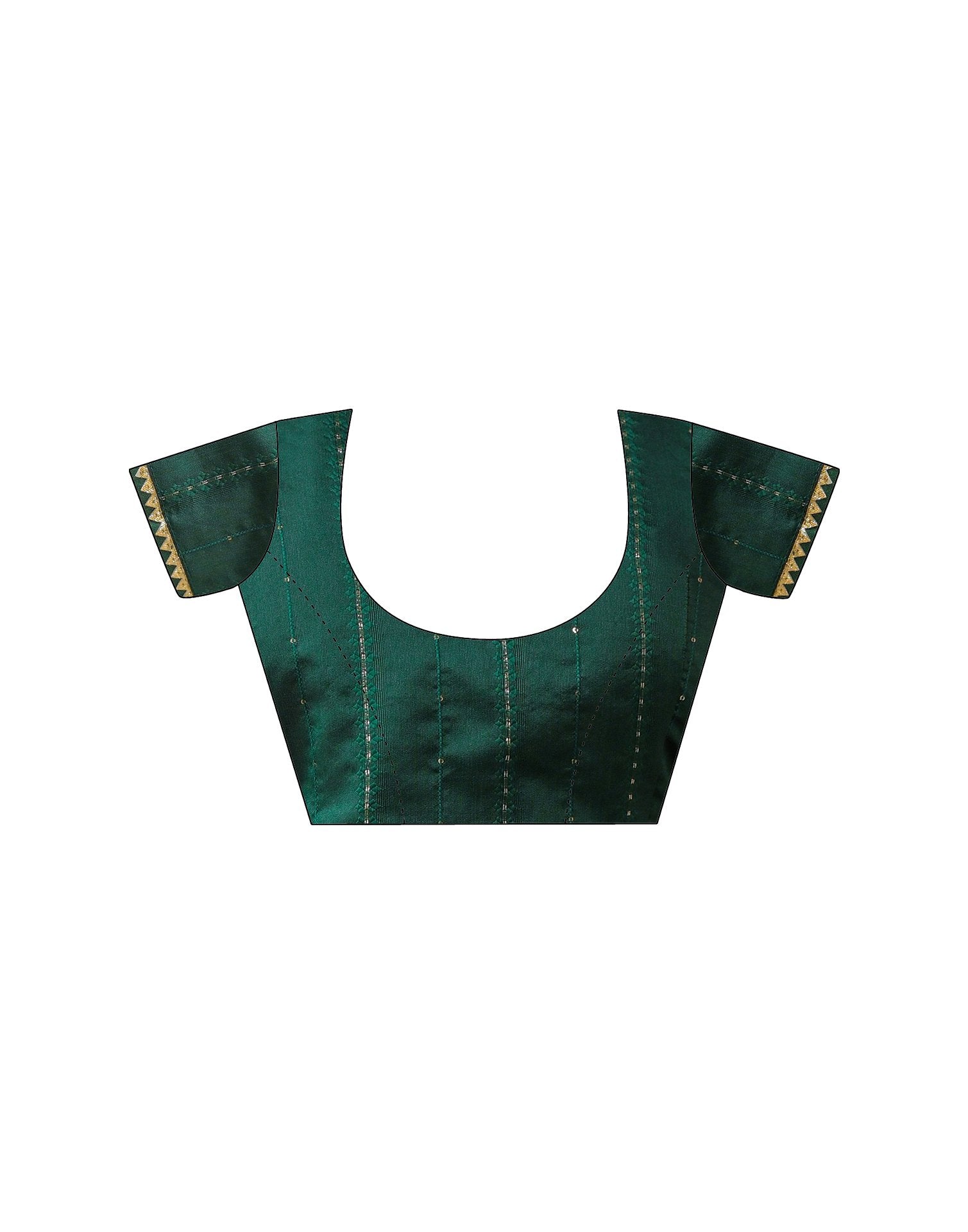 Bottle Green Georgette Printed Bandhani Saree