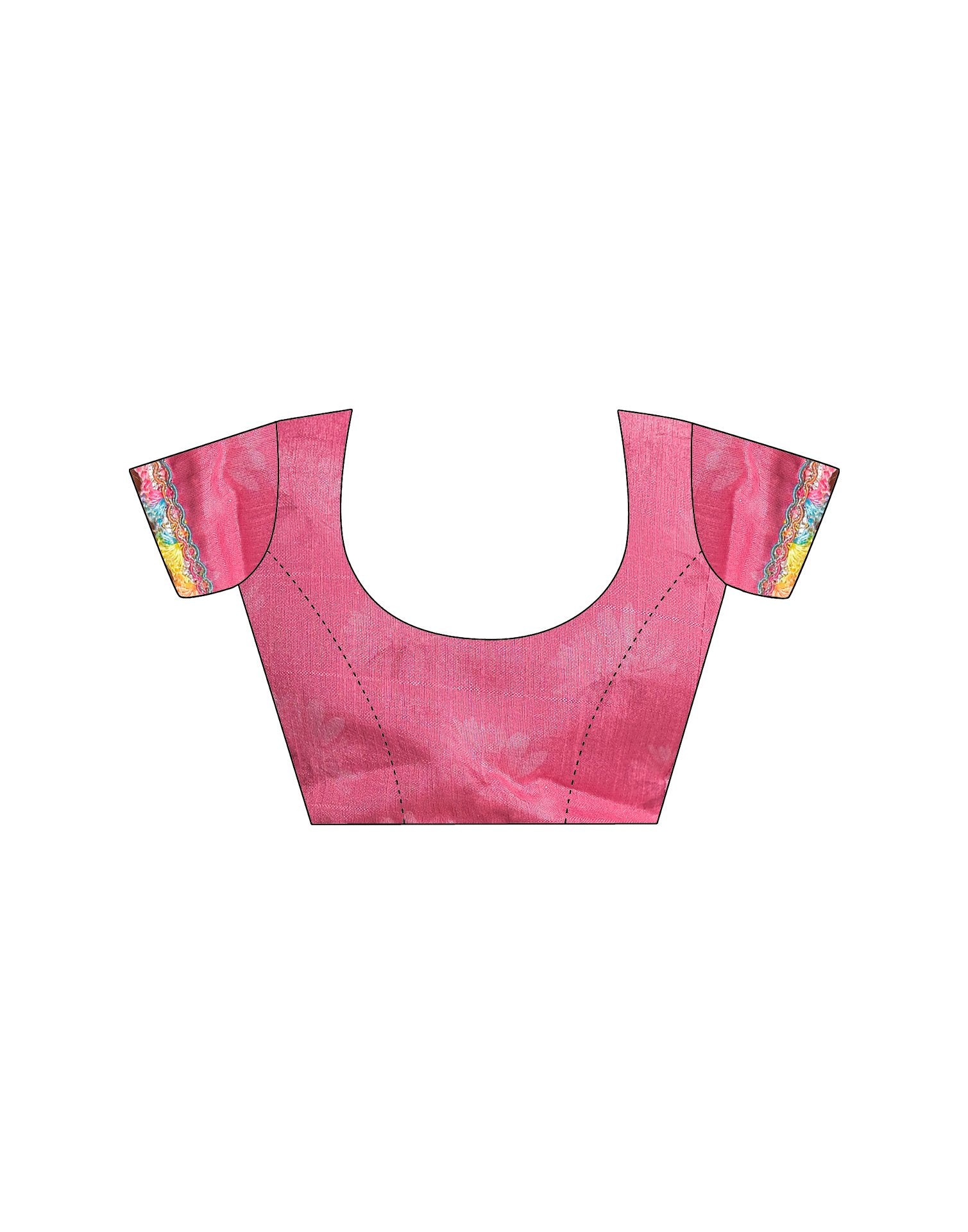 Pink Georgette Printed Saree