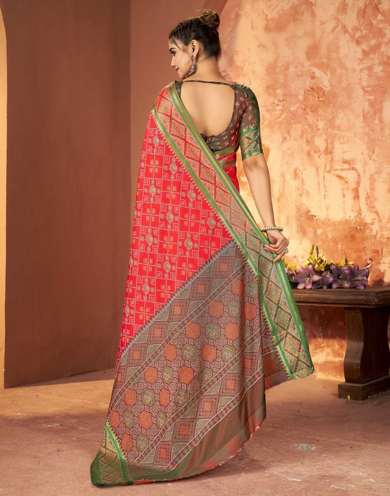 Red Silk Woven Patola Saree