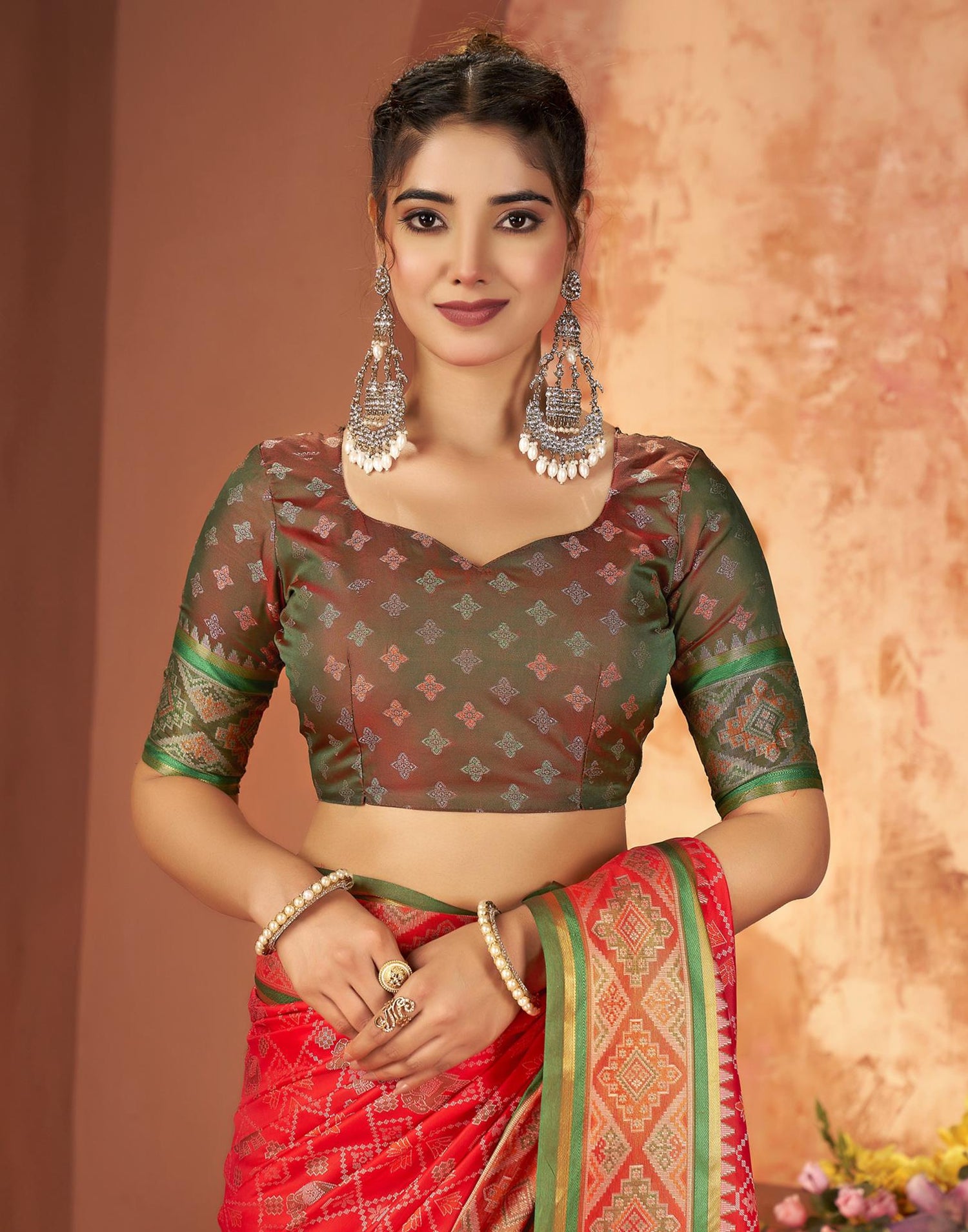 Red Silk Woven Patola Saree