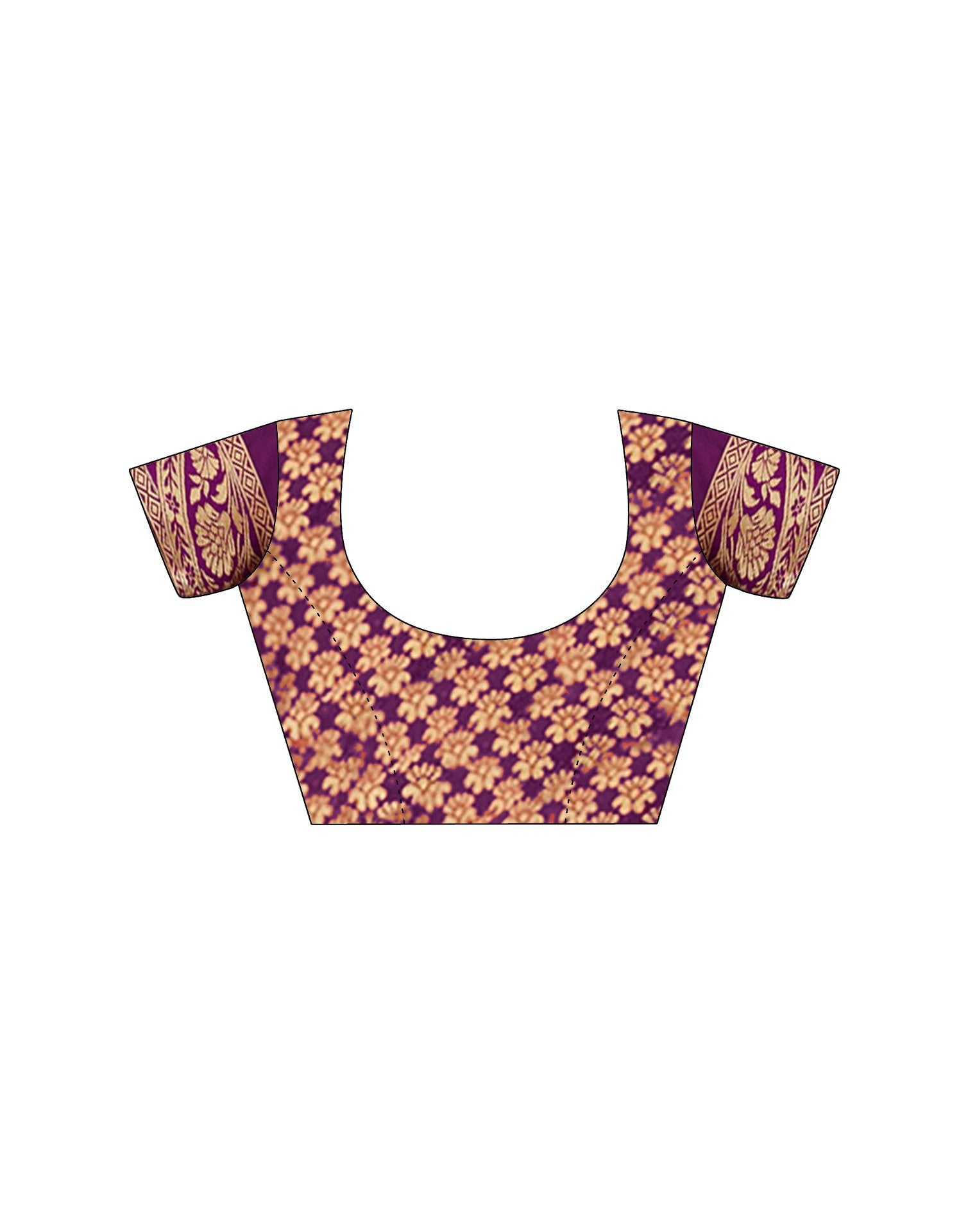 Dark Purple Silk Woven Saree