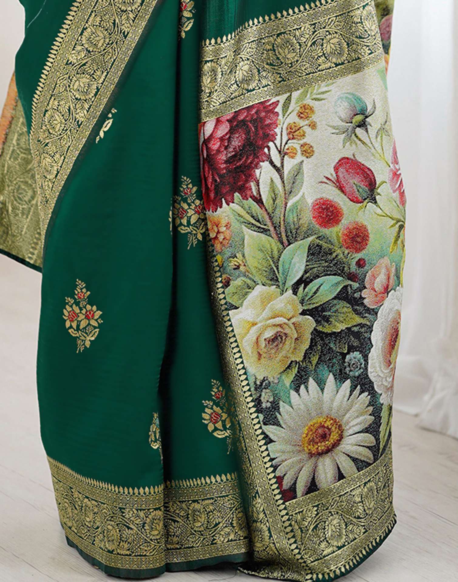 Green Silk Woven Saree