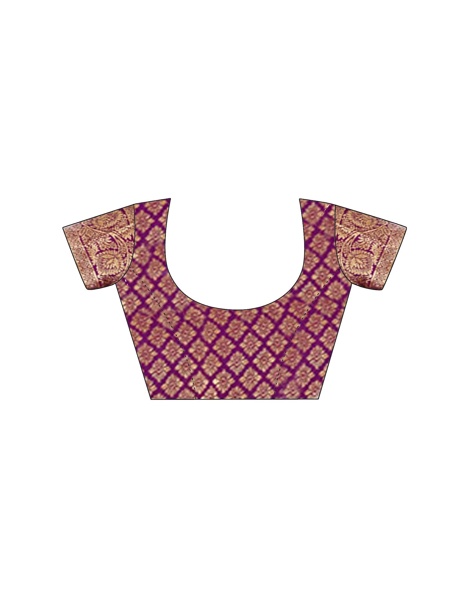 Purple Silk Woven Saree