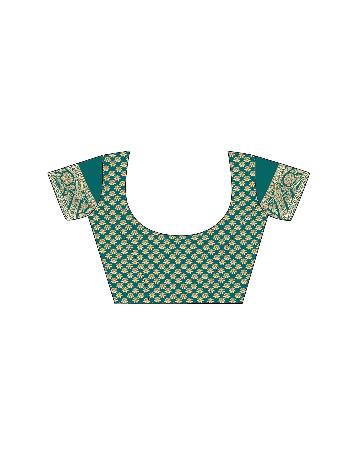 Teal Green Silk Woven Saree