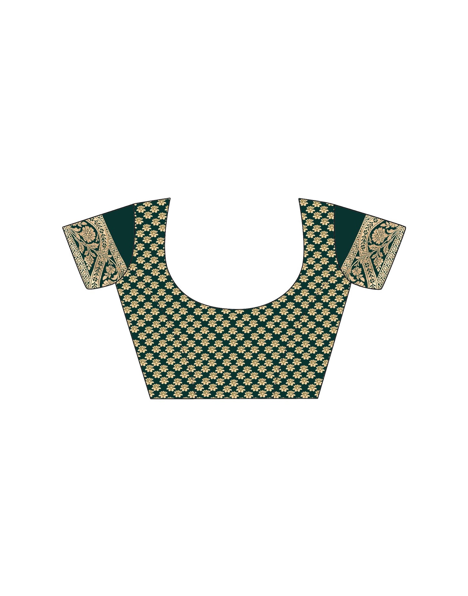 Bottle Green Silk Woven Saree