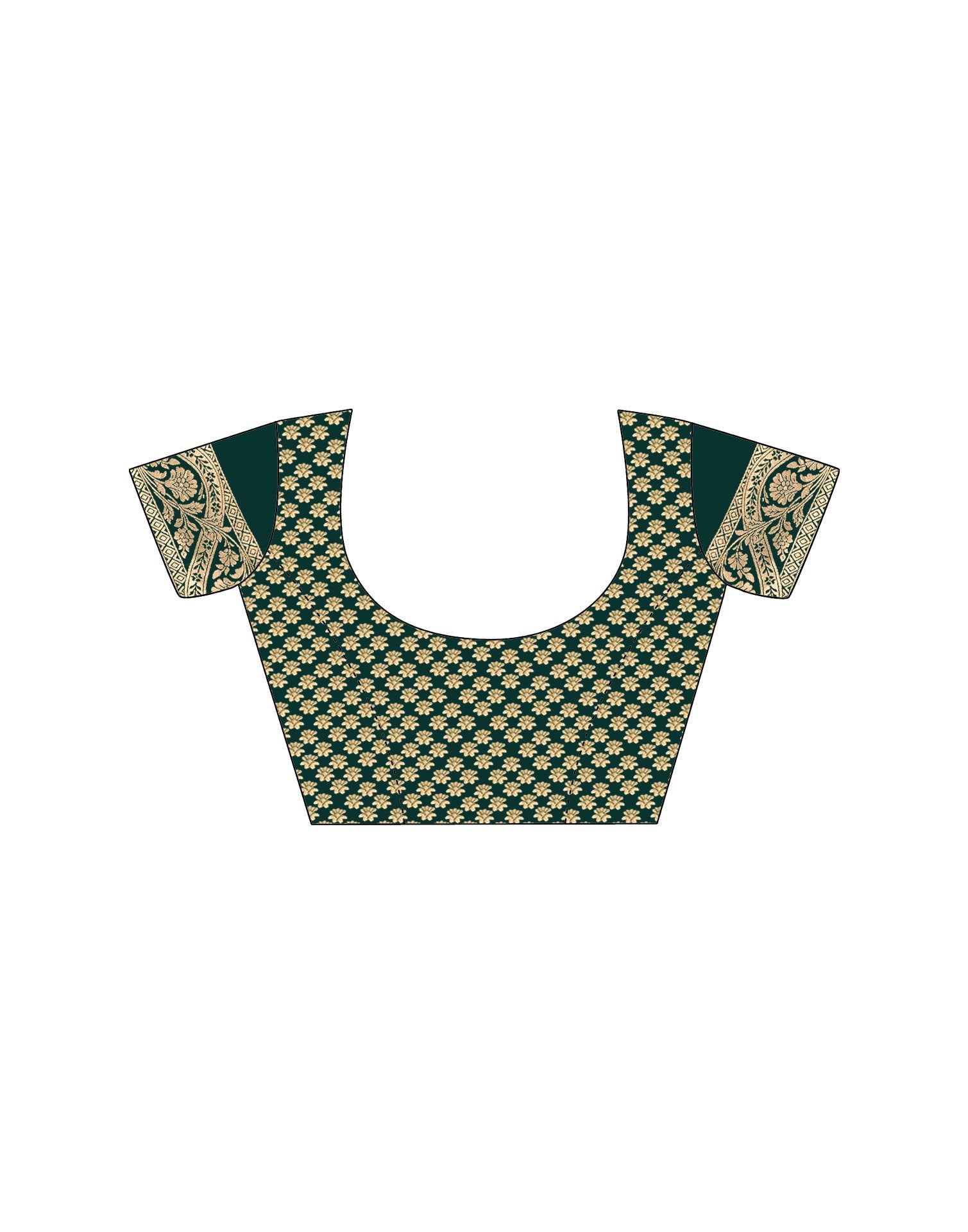 Bottle Green Silk Woven Saree