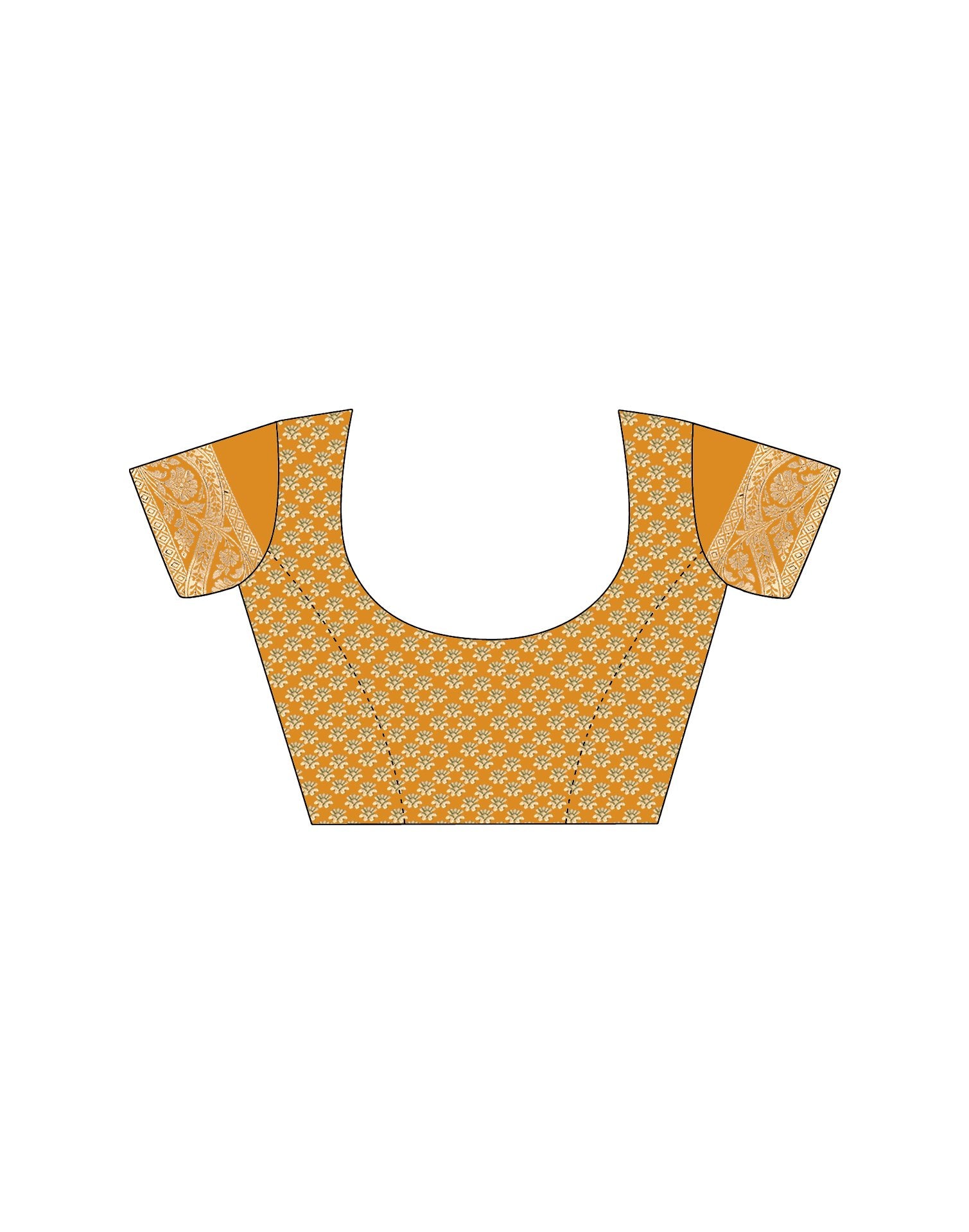 Yellow Silk Woven Saree