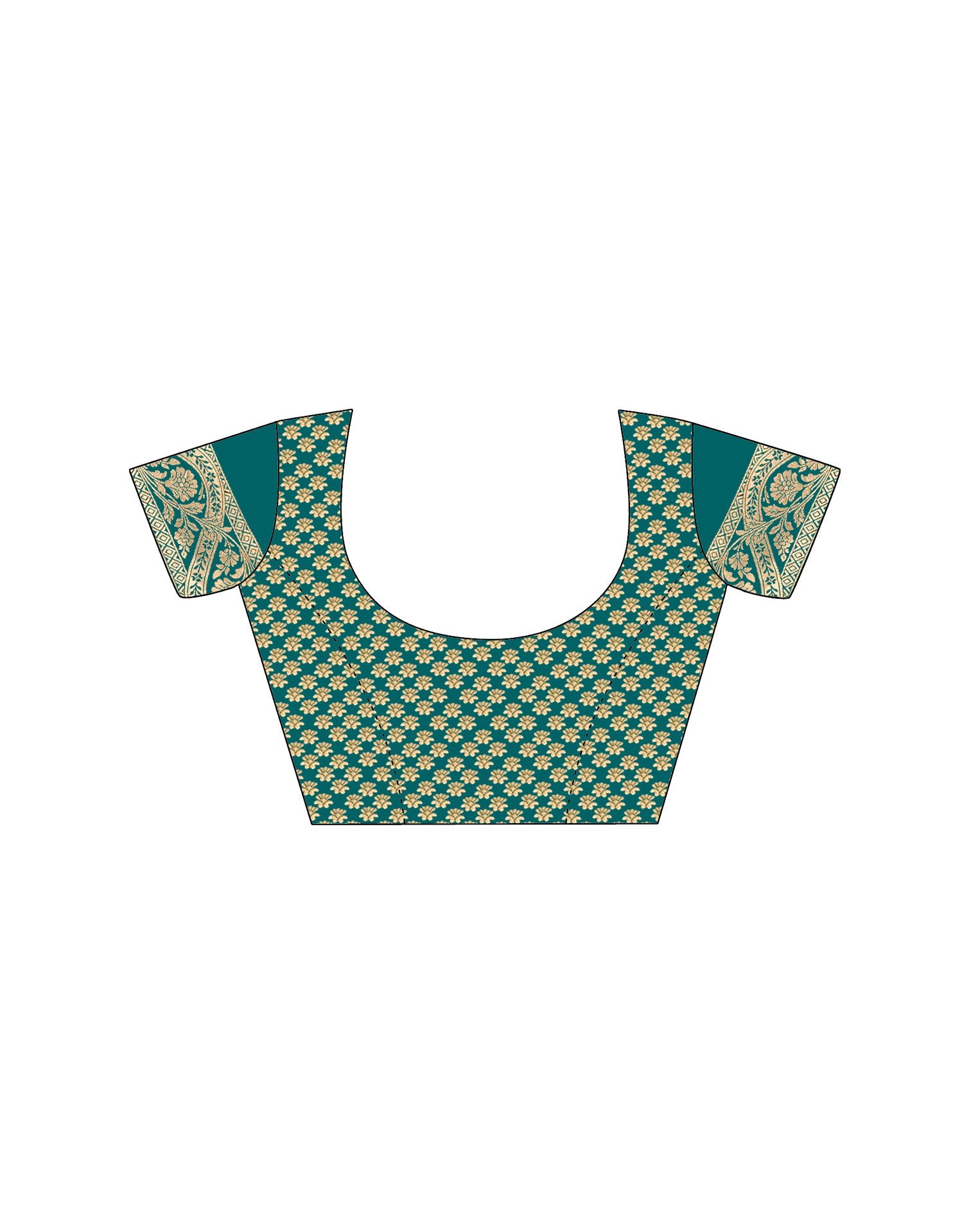 Teal Green Silk Woven Saree