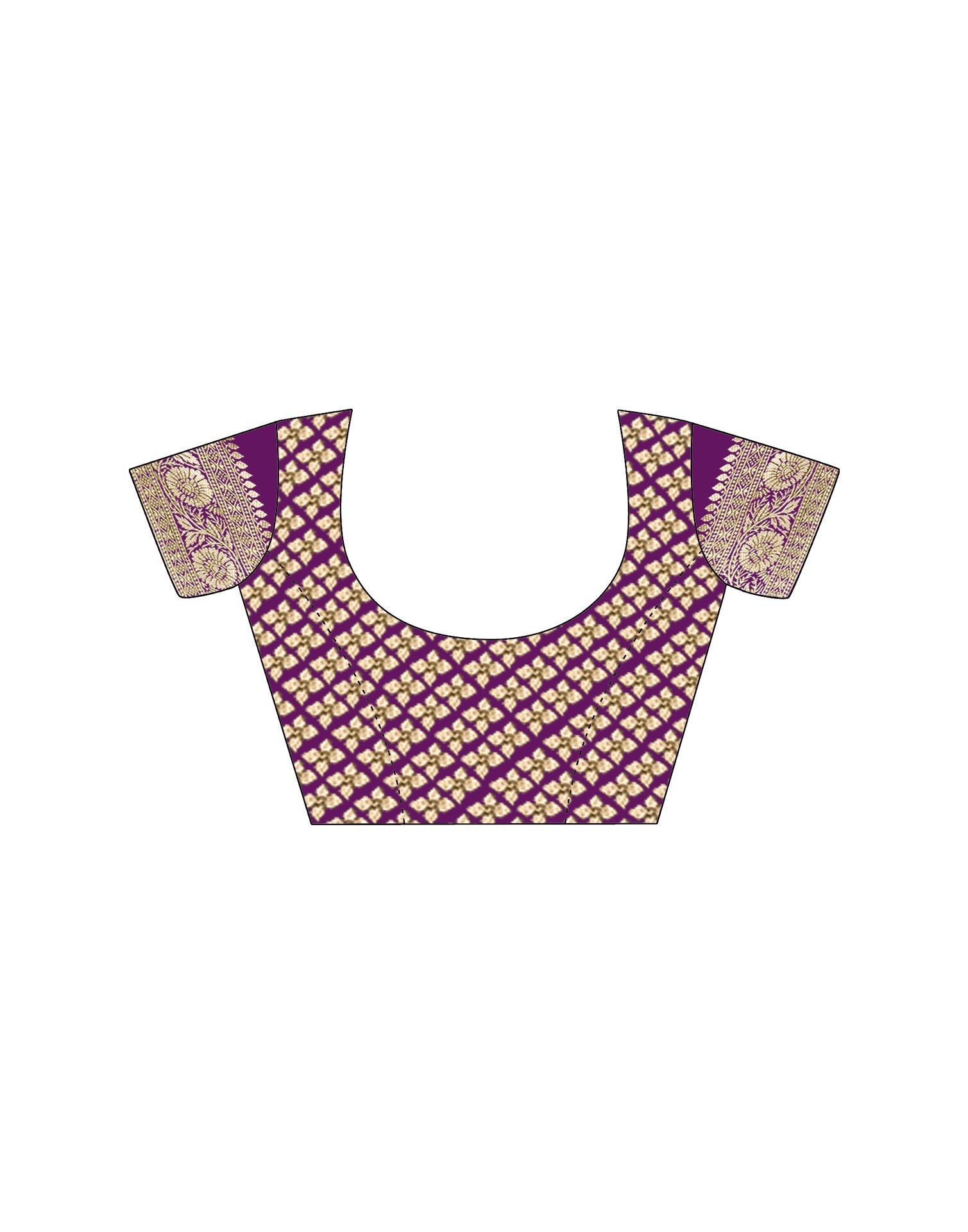Dark Purple Silk Woven Saree