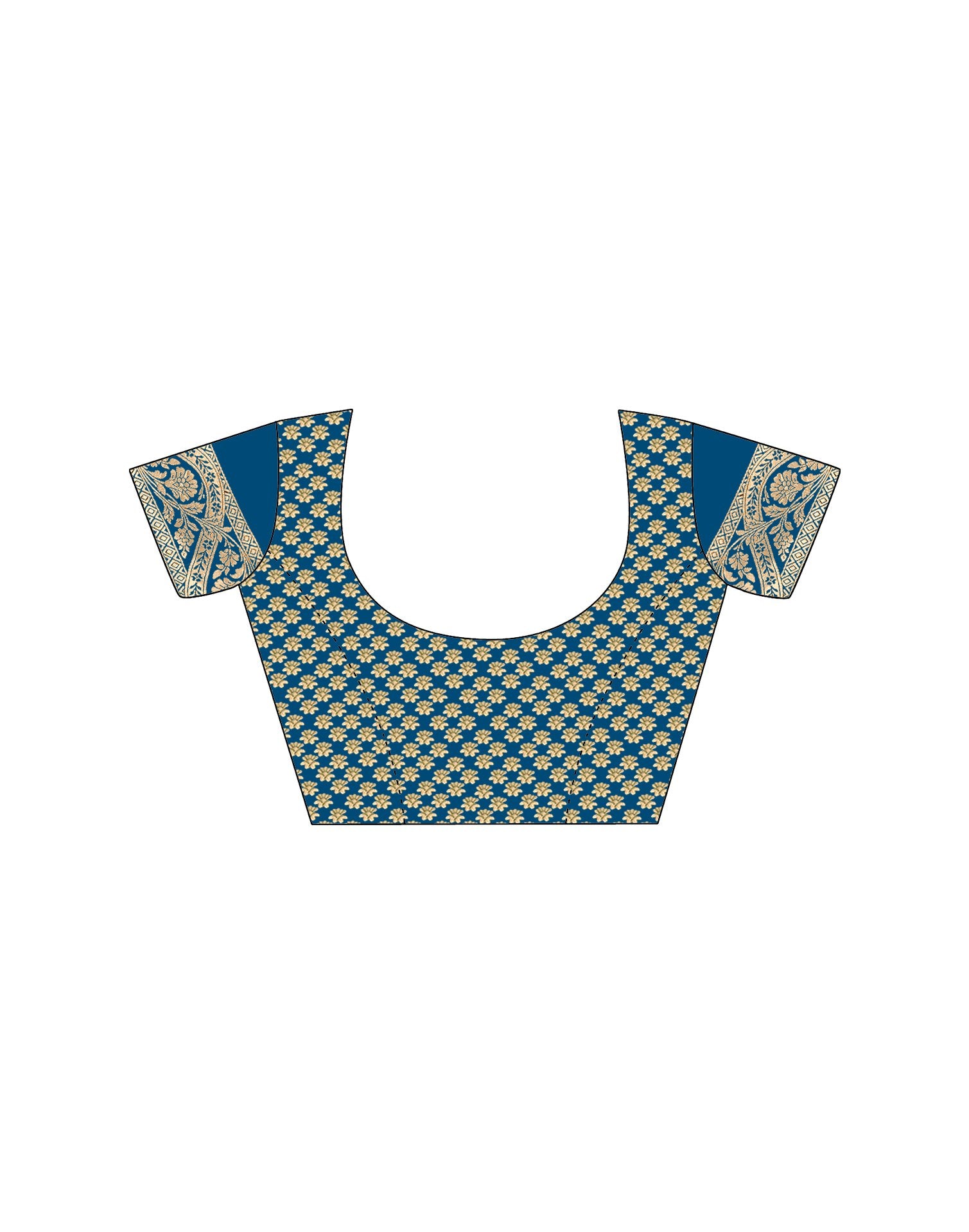 Teal Blue Silk Woven Saree
