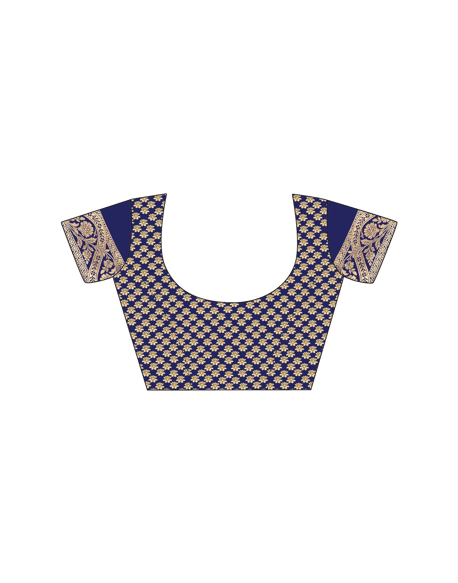 Navy Blue Silk Woven Saree