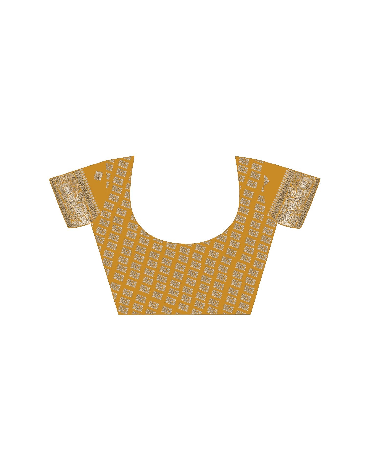 Yellow Silk Woven Saree
