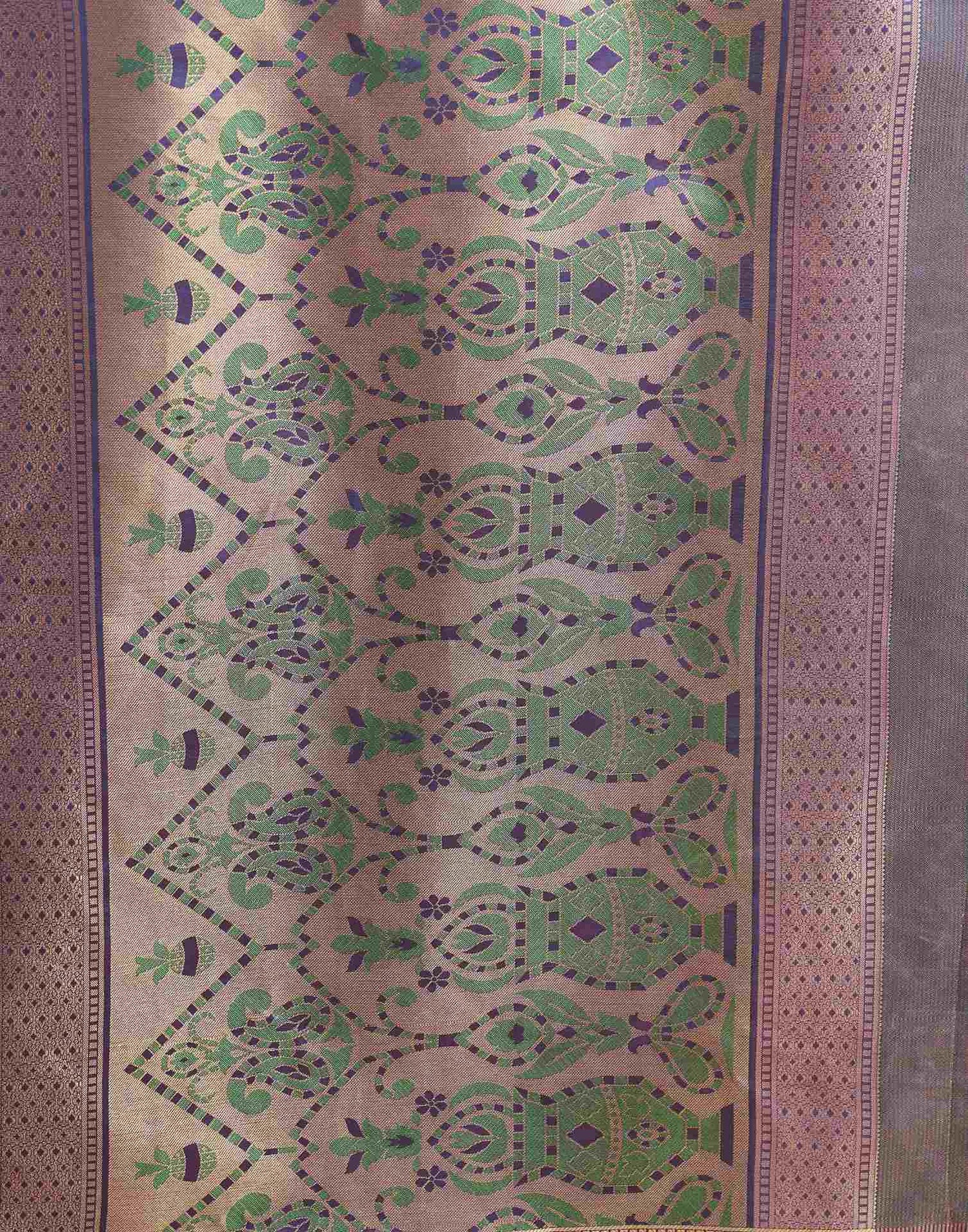 Magenta Silk Woven Patola Saree