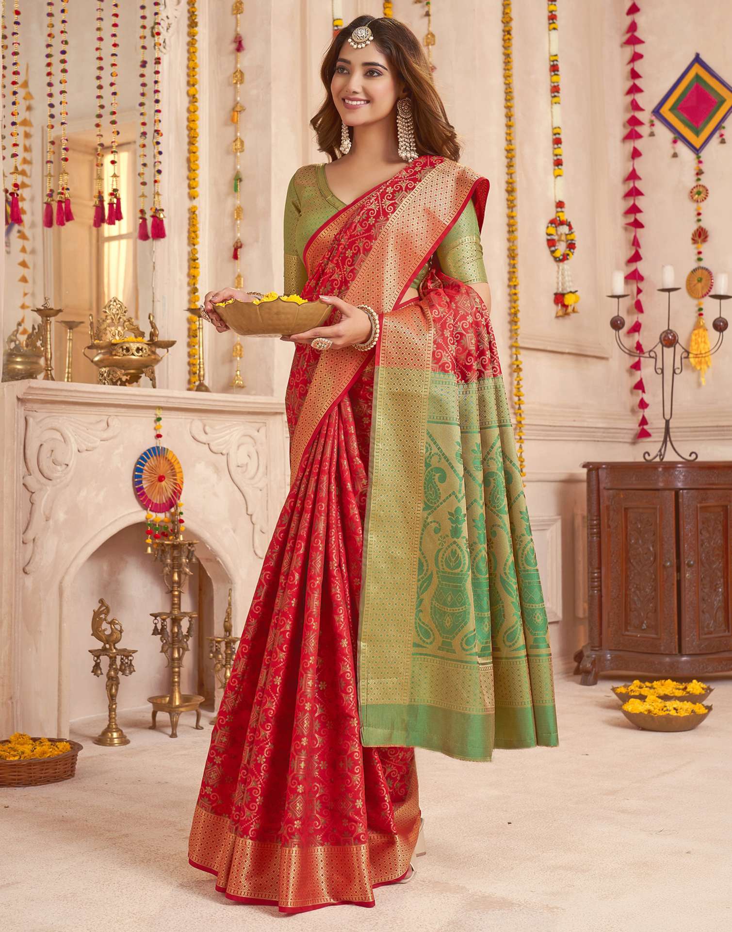 Red Silk Woven Patola Saree