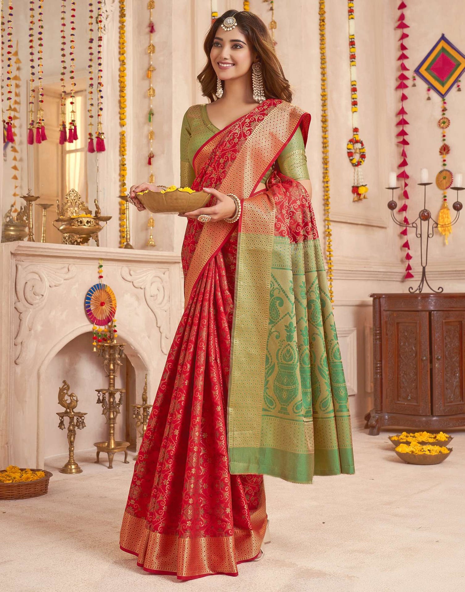 Red Silk Woven Patola Saree