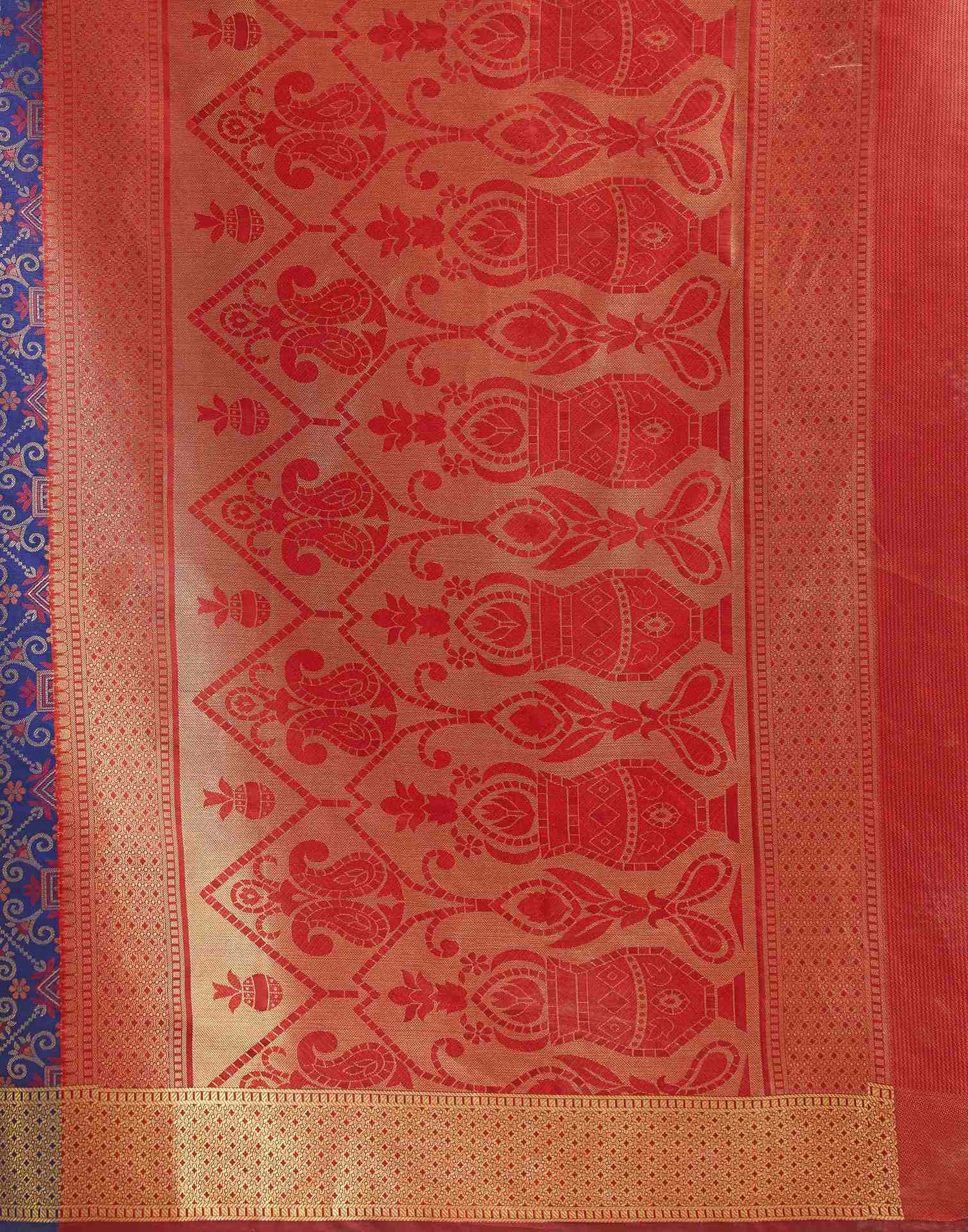 Navy Blue Silk Woven Patola Saree