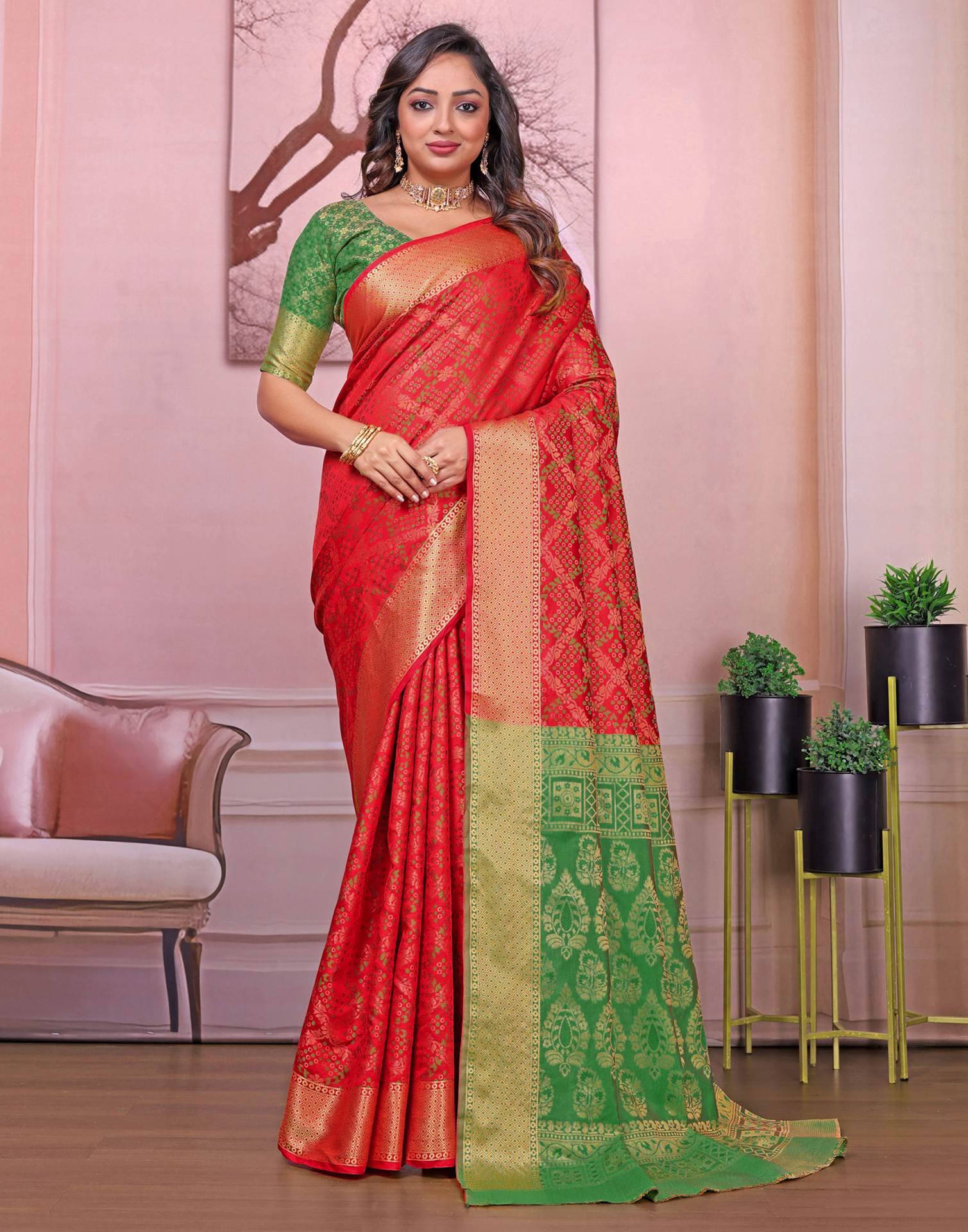 Red Silk Woven Patola Saree