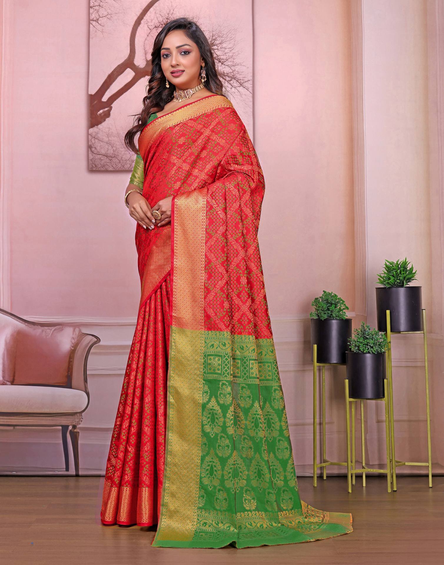 Red Silk Woven Patola Saree