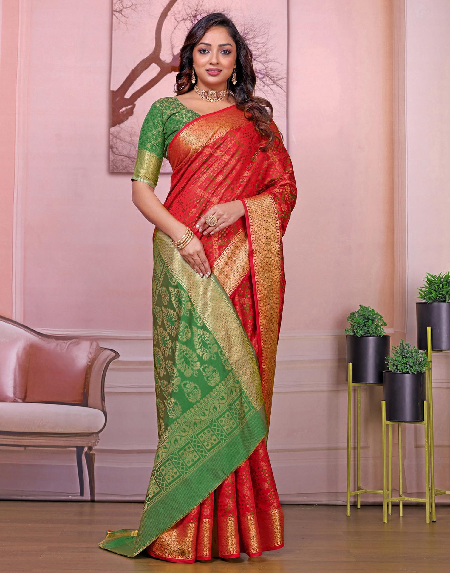 Red Silk Woven Patola Saree