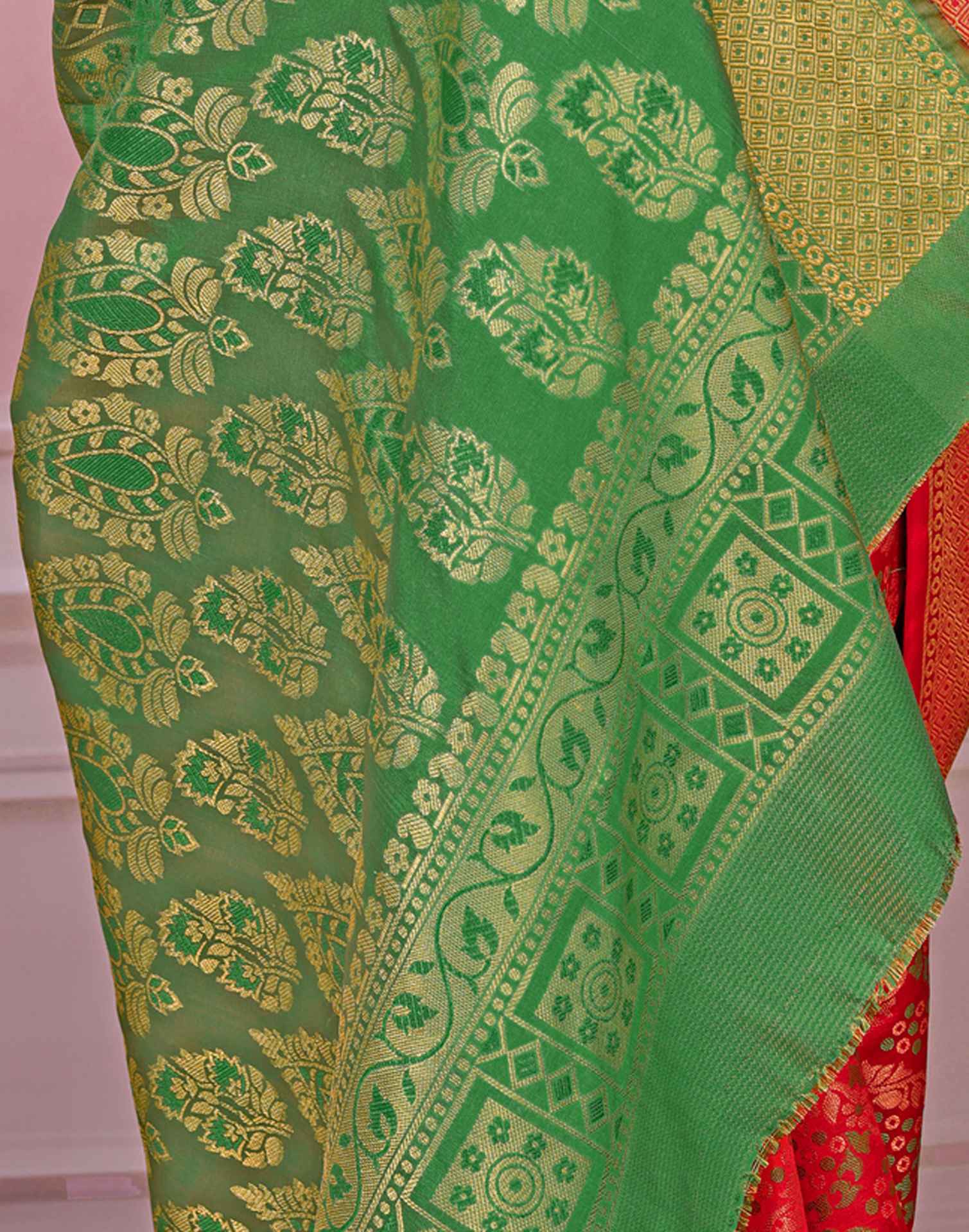 Red Silk Woven Patola Saree