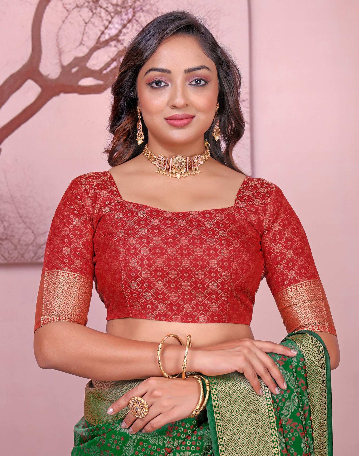 Green Silk Woven Patola Saree