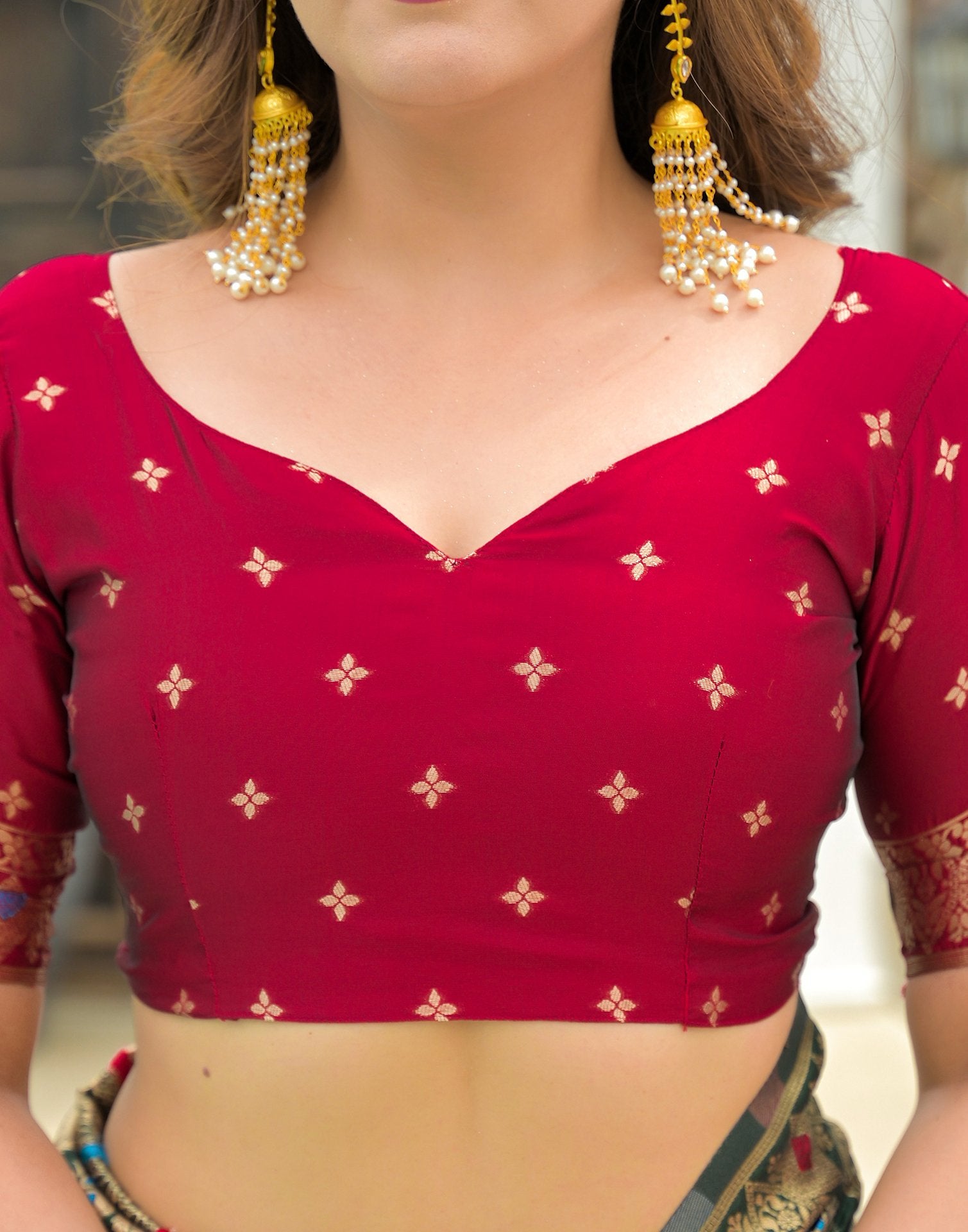 Green Silk Woven Banarasi Saree