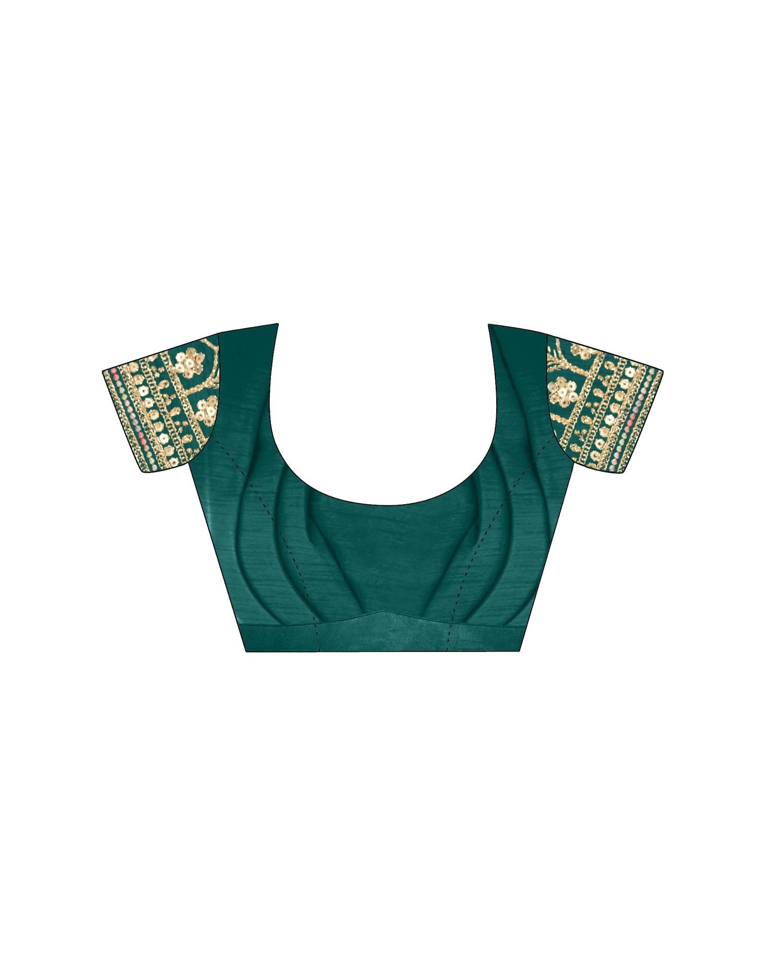 Green Chinnon Sequence Lace Saree