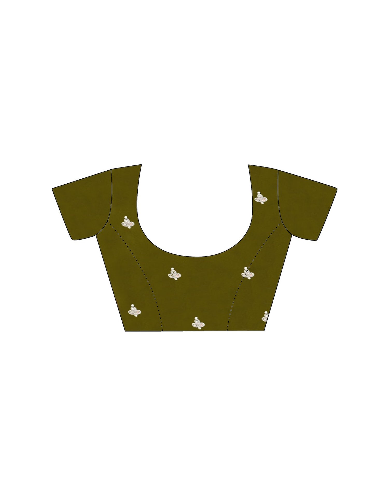 Mehndi Green Tissue Silk Sequence Embroidery Saree