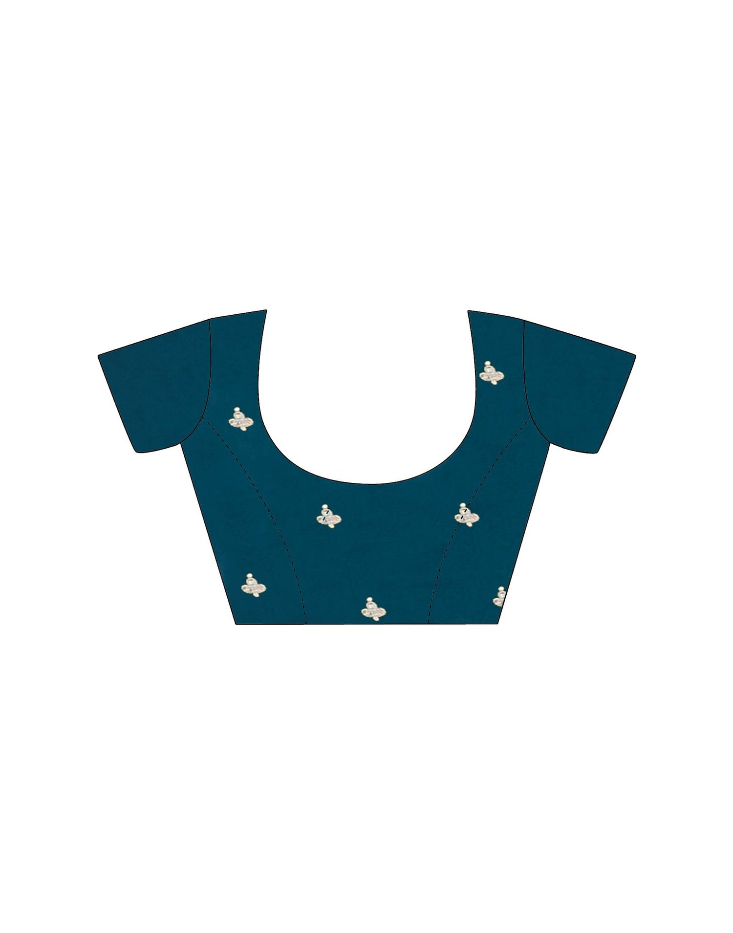 Peacock Blue Tissue Silk Sequence Embroidery Saree