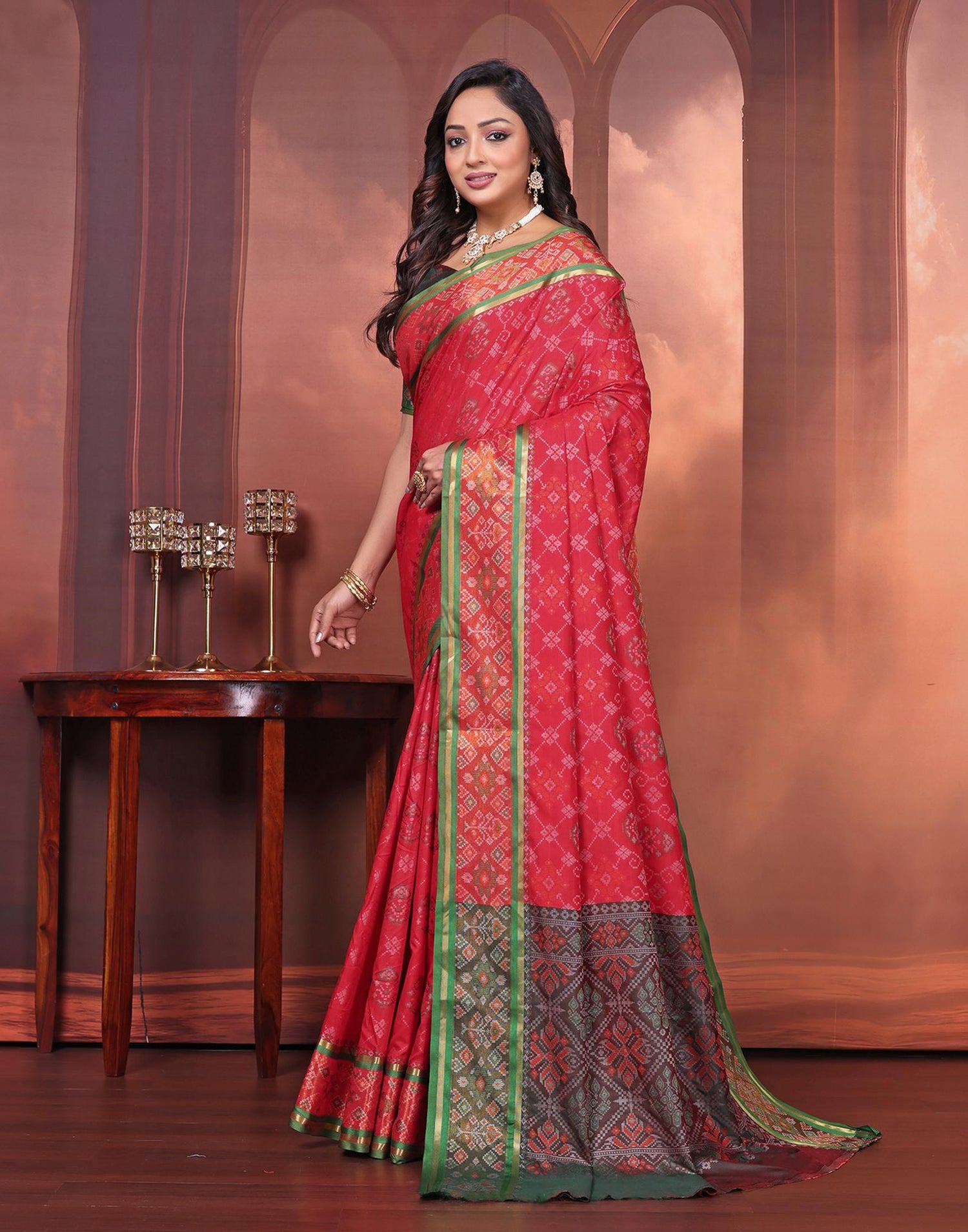 Red Silk Woven Patola Saree