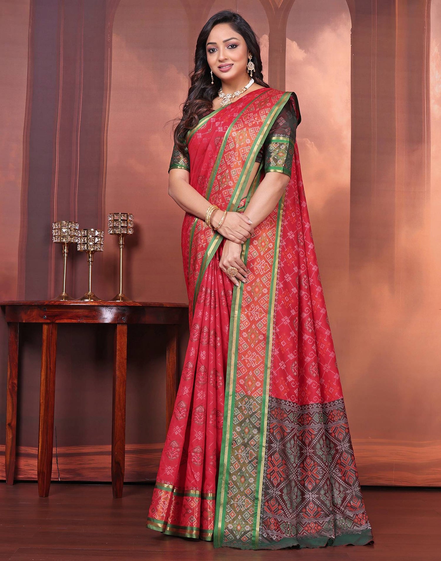 Red Silk Woven Patola Saree