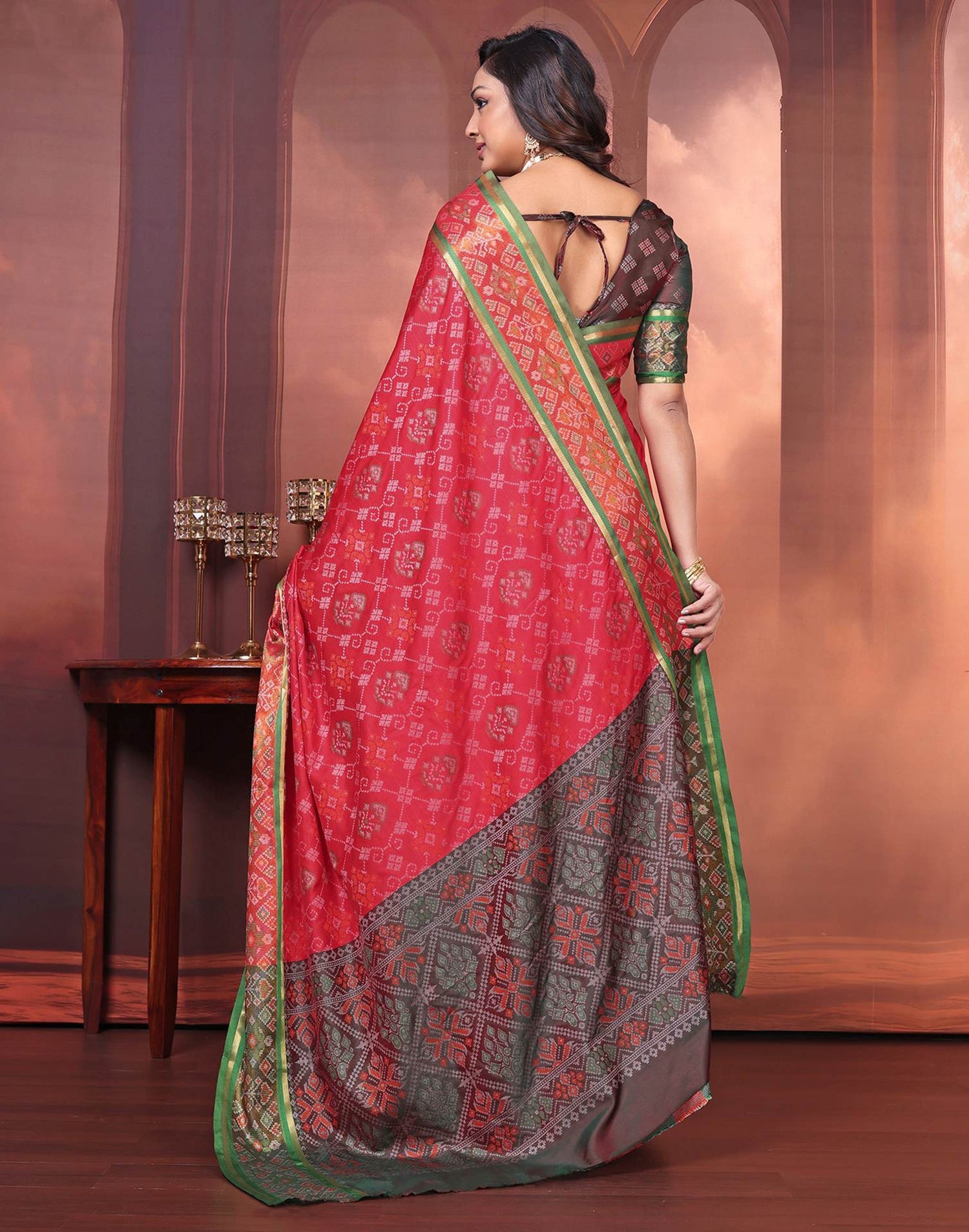 Red Silk Woven Patola Saree